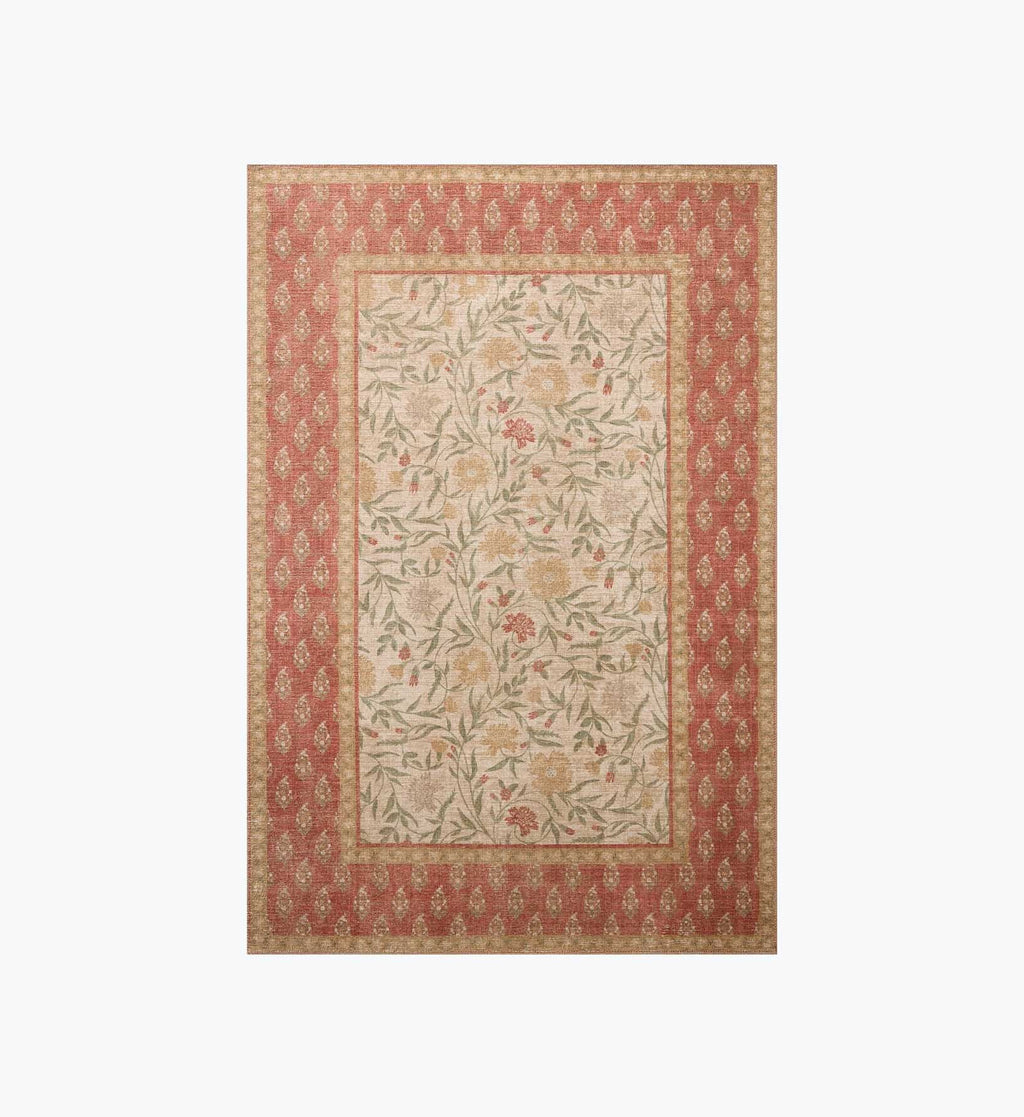 Edinburgh Aster Power Loomed Rug - Ivory & Spice