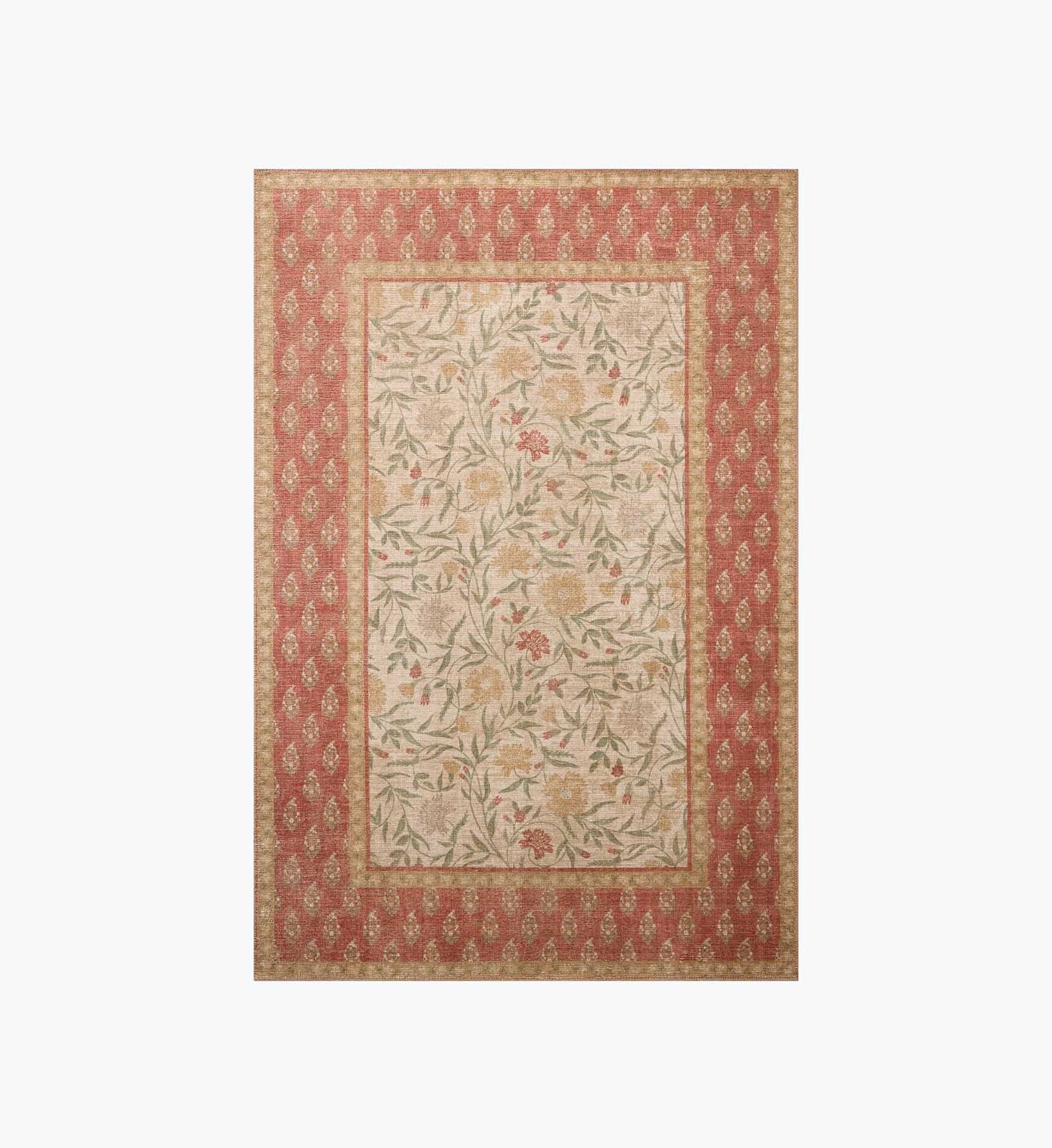 Edinburgh Aster Power Loomed Rug - Ivory & Spice