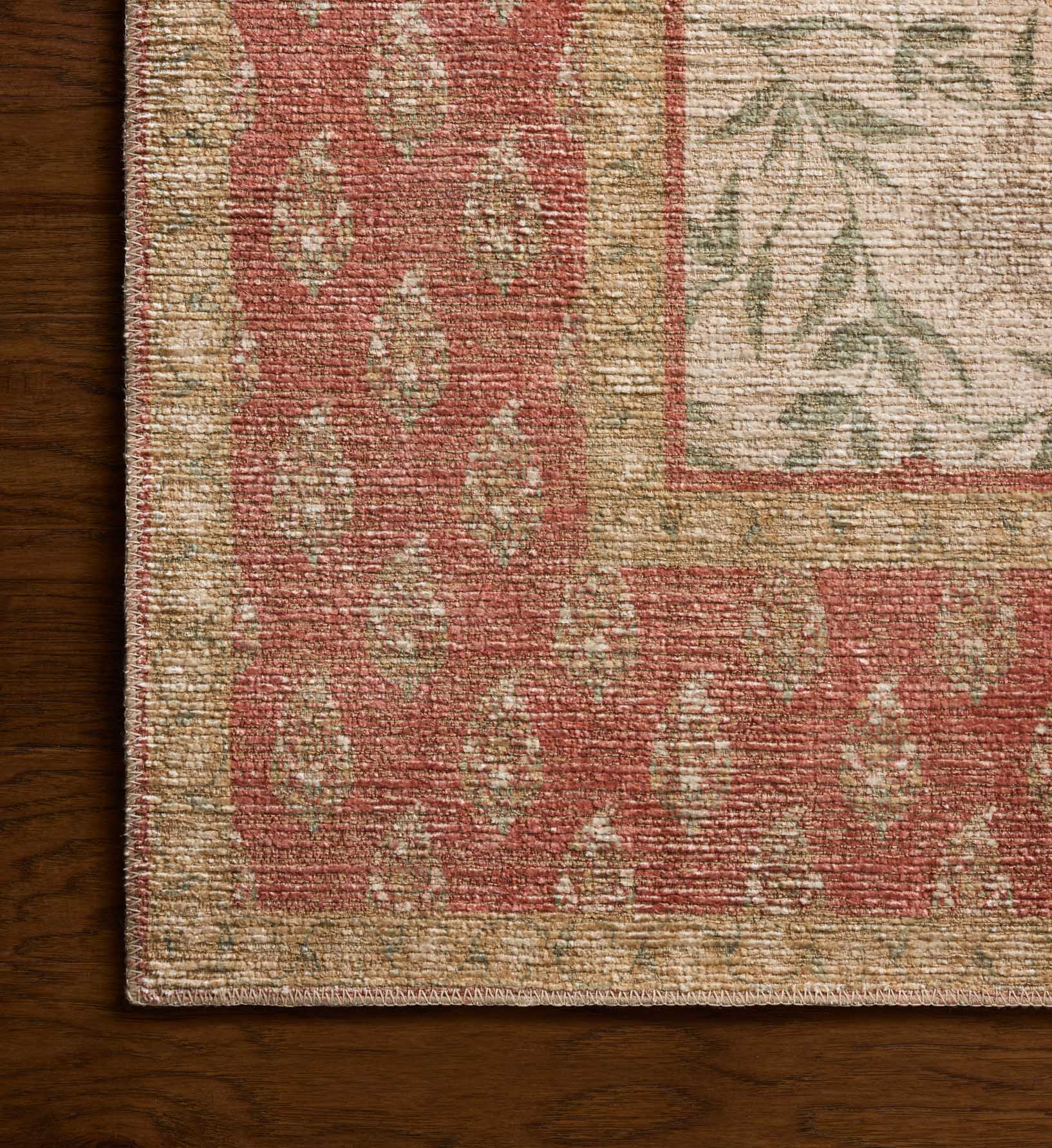 Edinburgh Aster Power Loomed Rug - Ivory & Spice