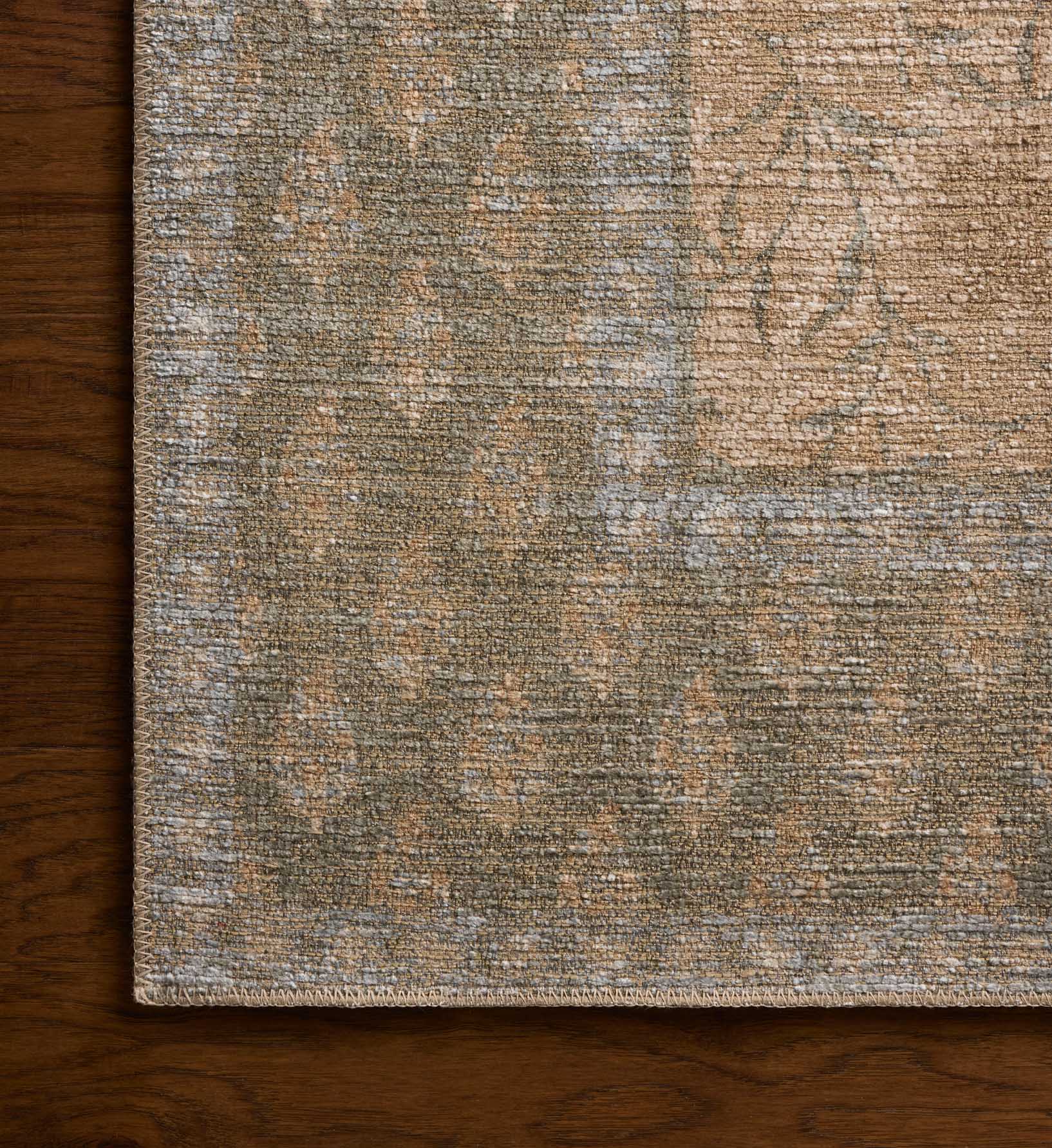 Edinburgh Aster Power Loomed Rug - Sand & Green