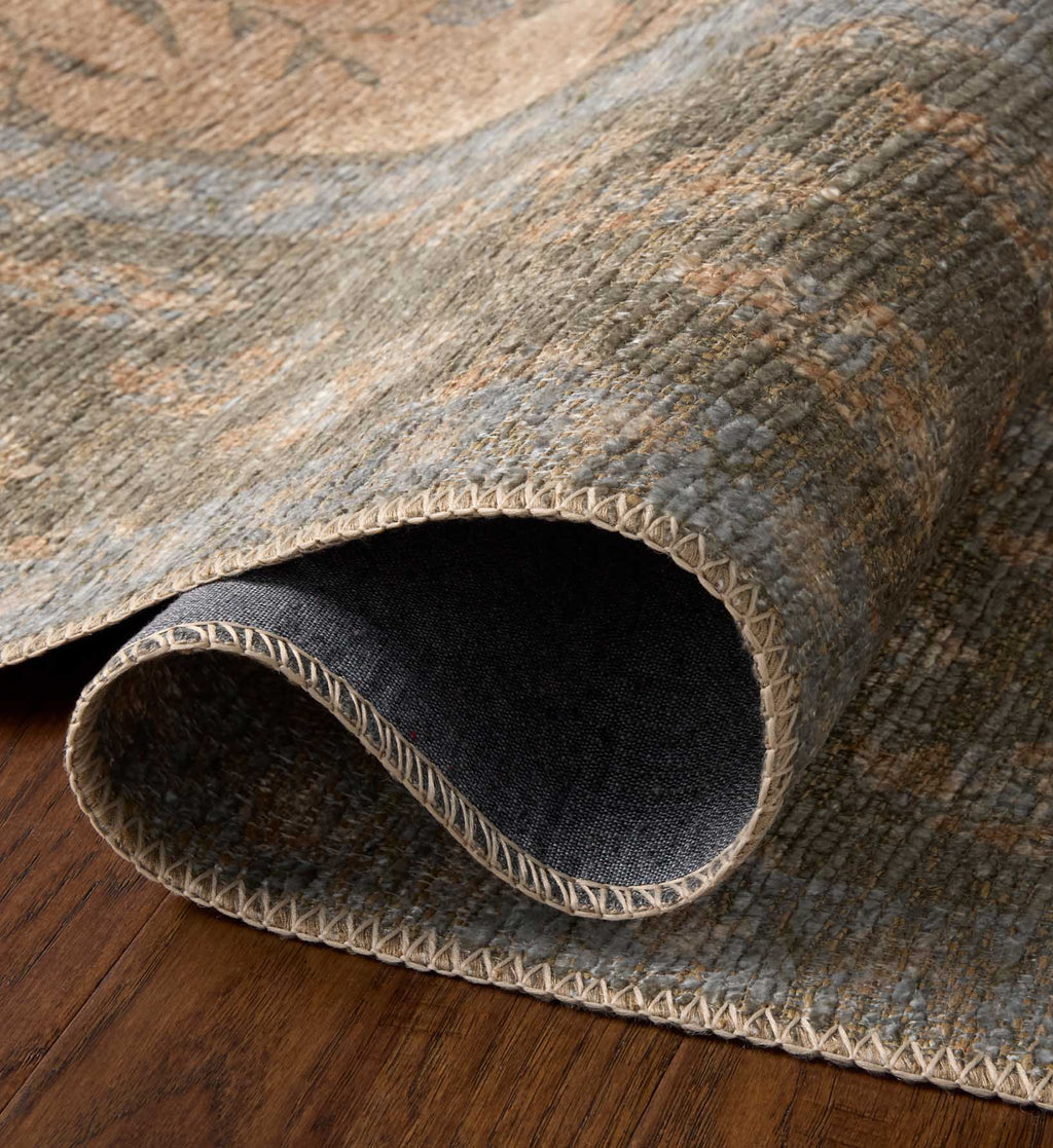 Edinburgh Aster Power Loomed Rug - Sand & Green