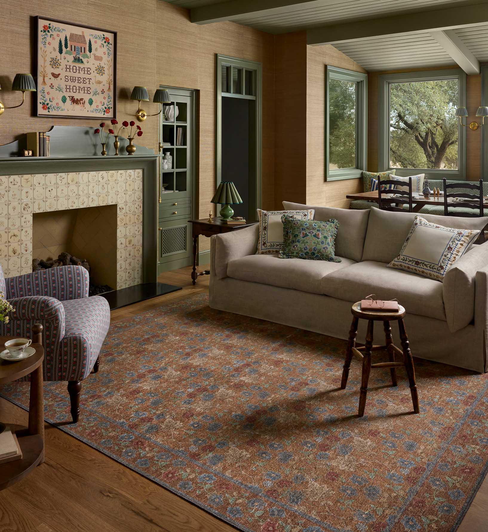 Edinburgh Maple Power Loomed Rug - Cinnamon