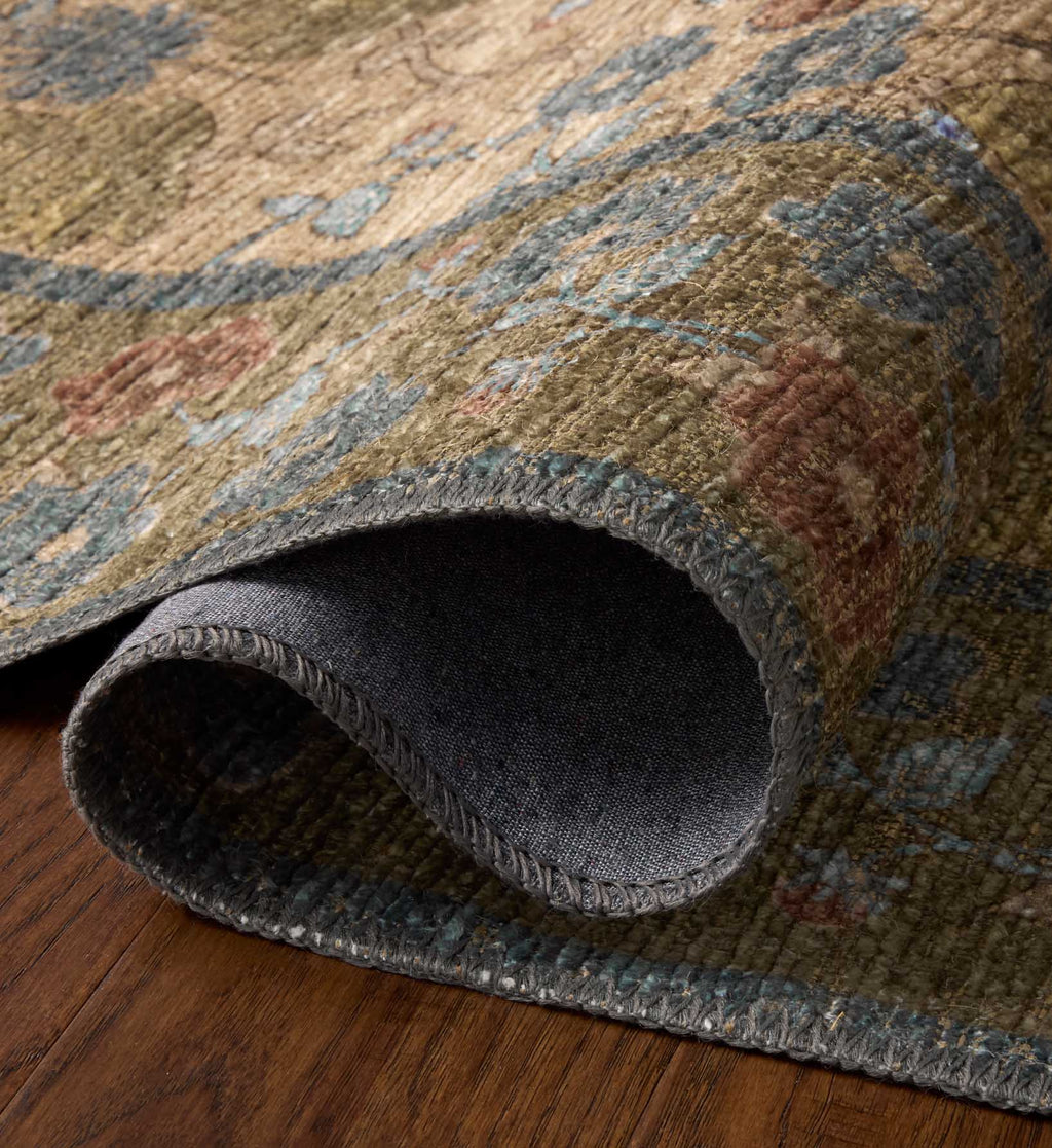 Edinburgh Maple Power Loomed Rug - Tan & Olive