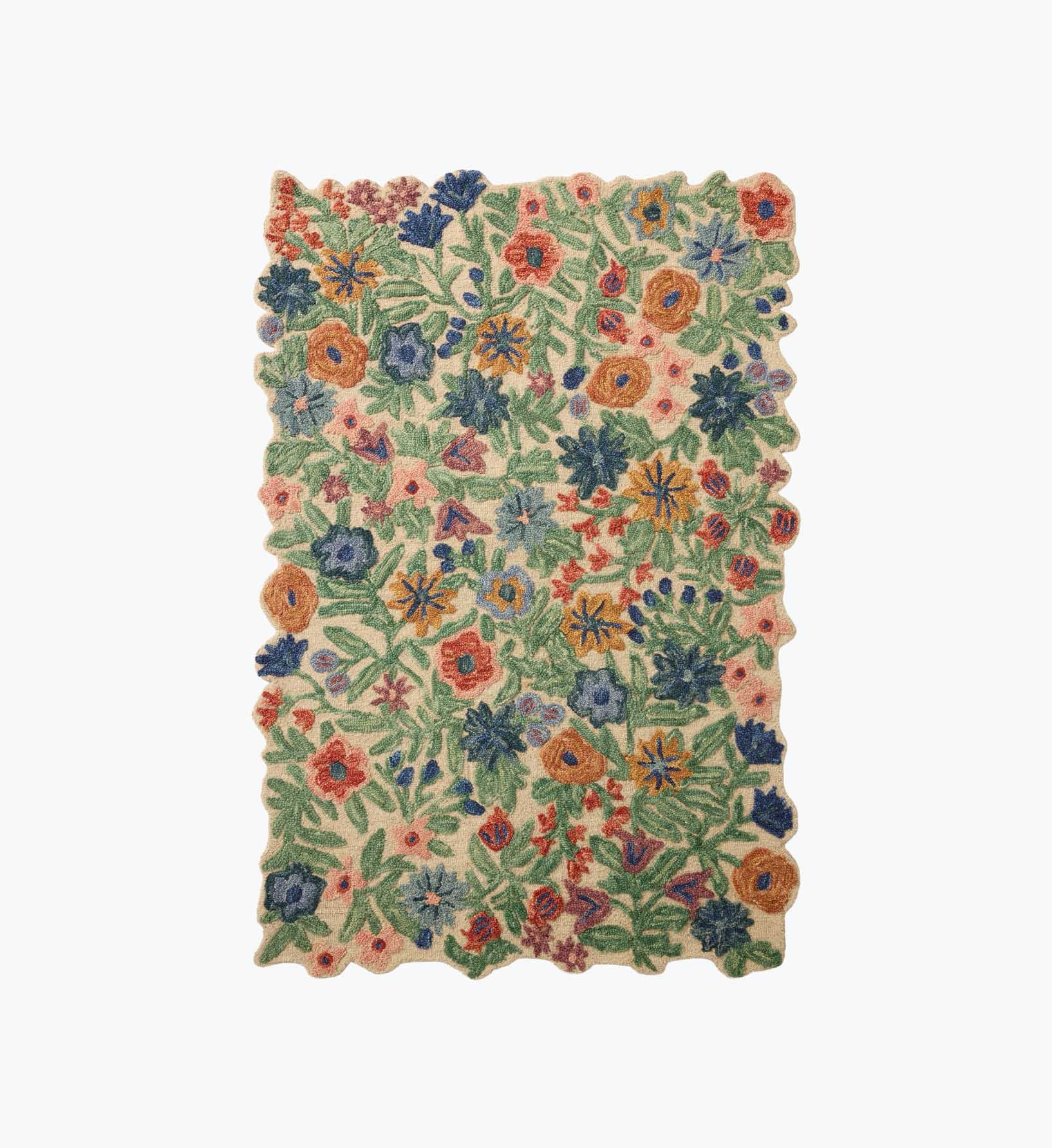 Edith Wool Hooked Rug - Ivory