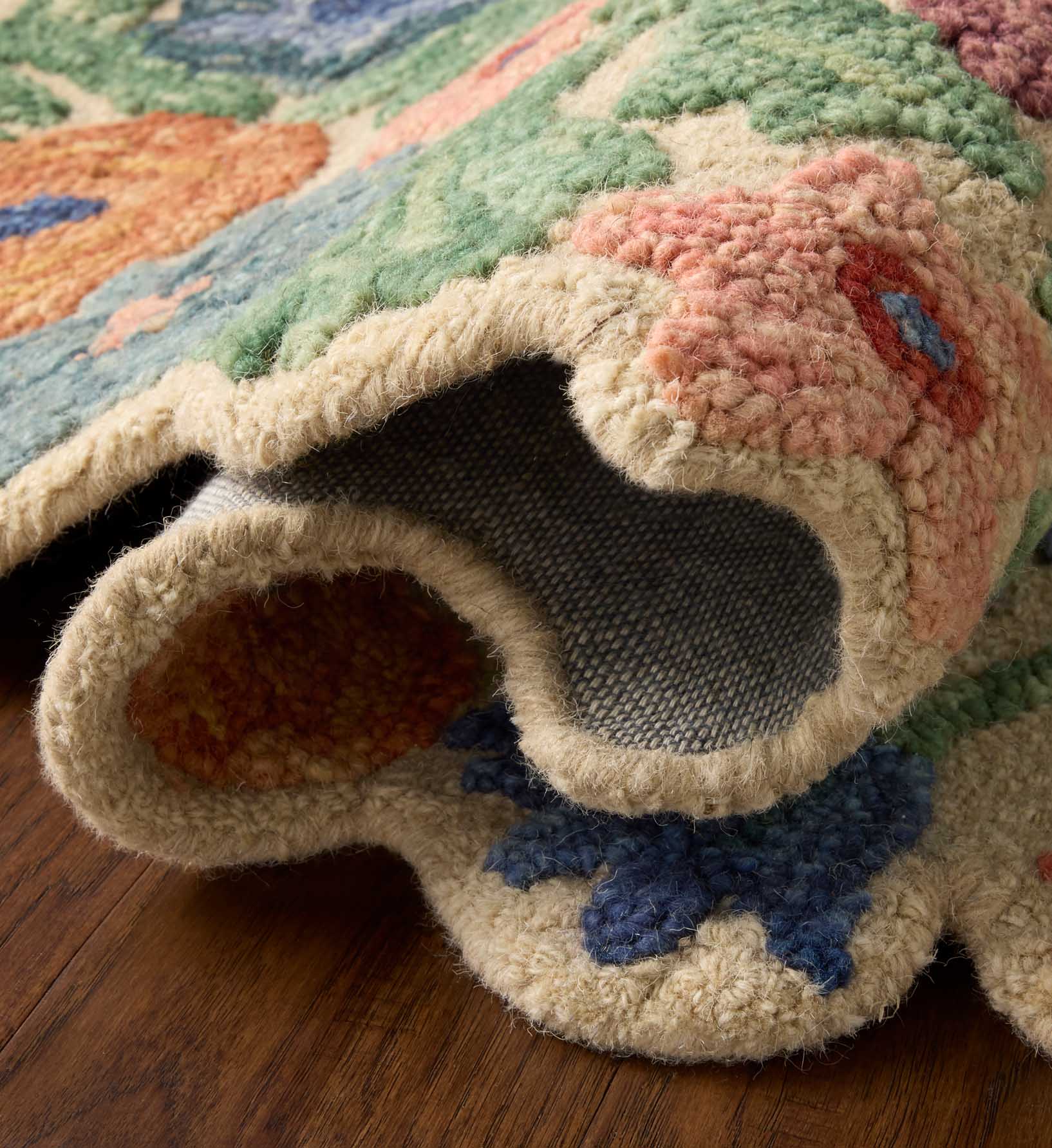 Edith Wool Hooked Rug - Ivory