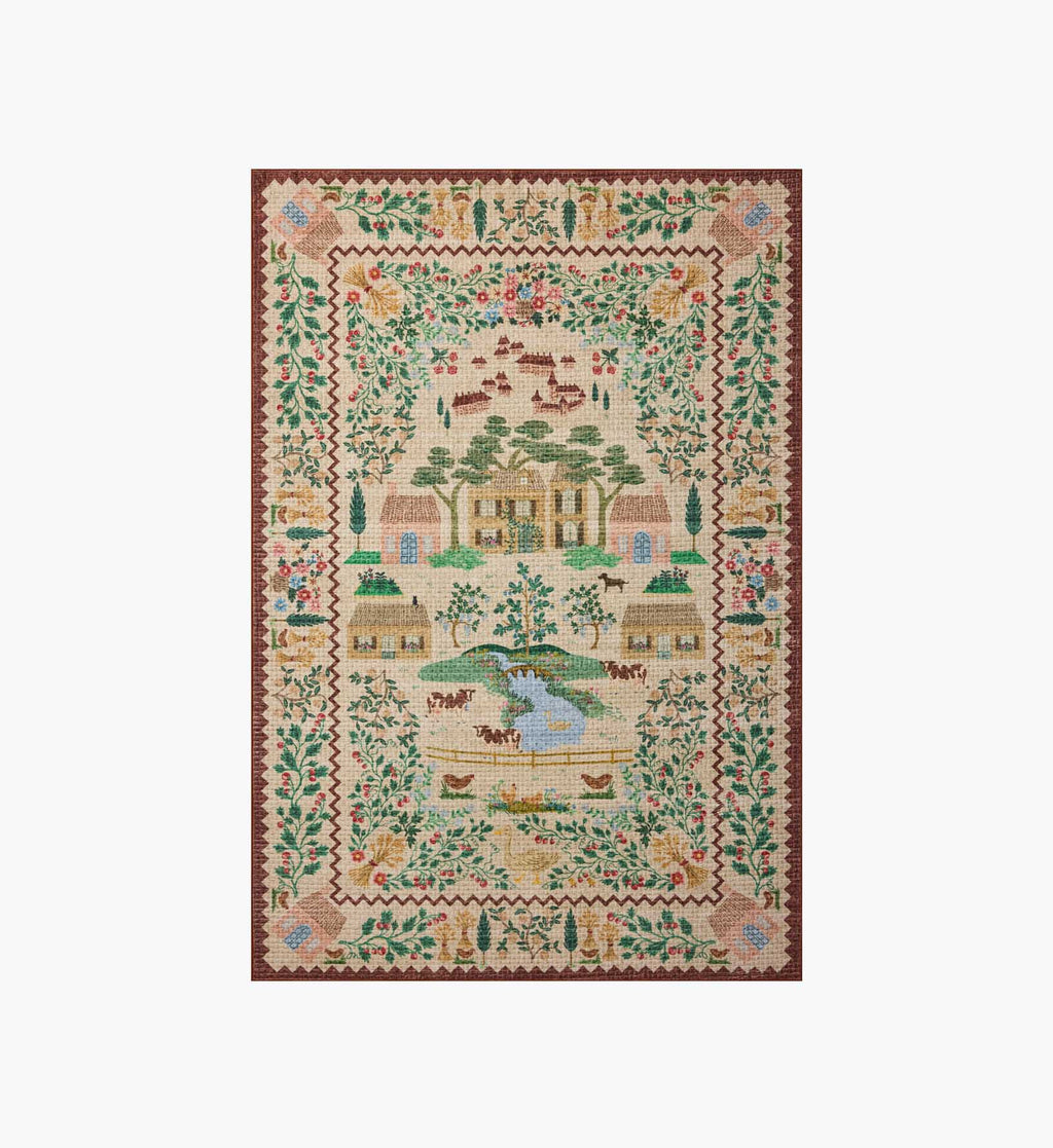 Orchard Country Farm Washable Rug - Ivory