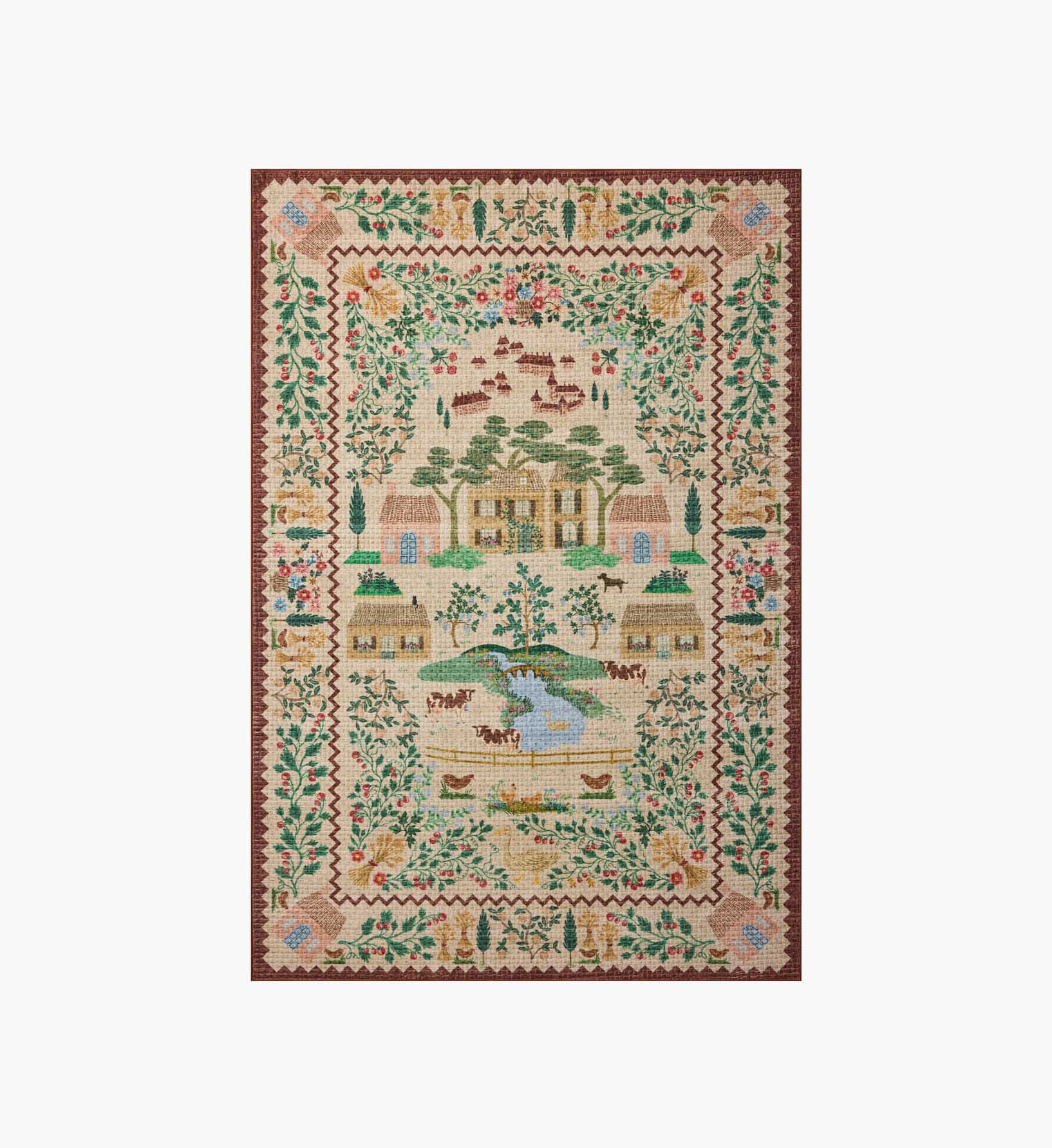 Orchard Country Farm Washable Rug - Ivory