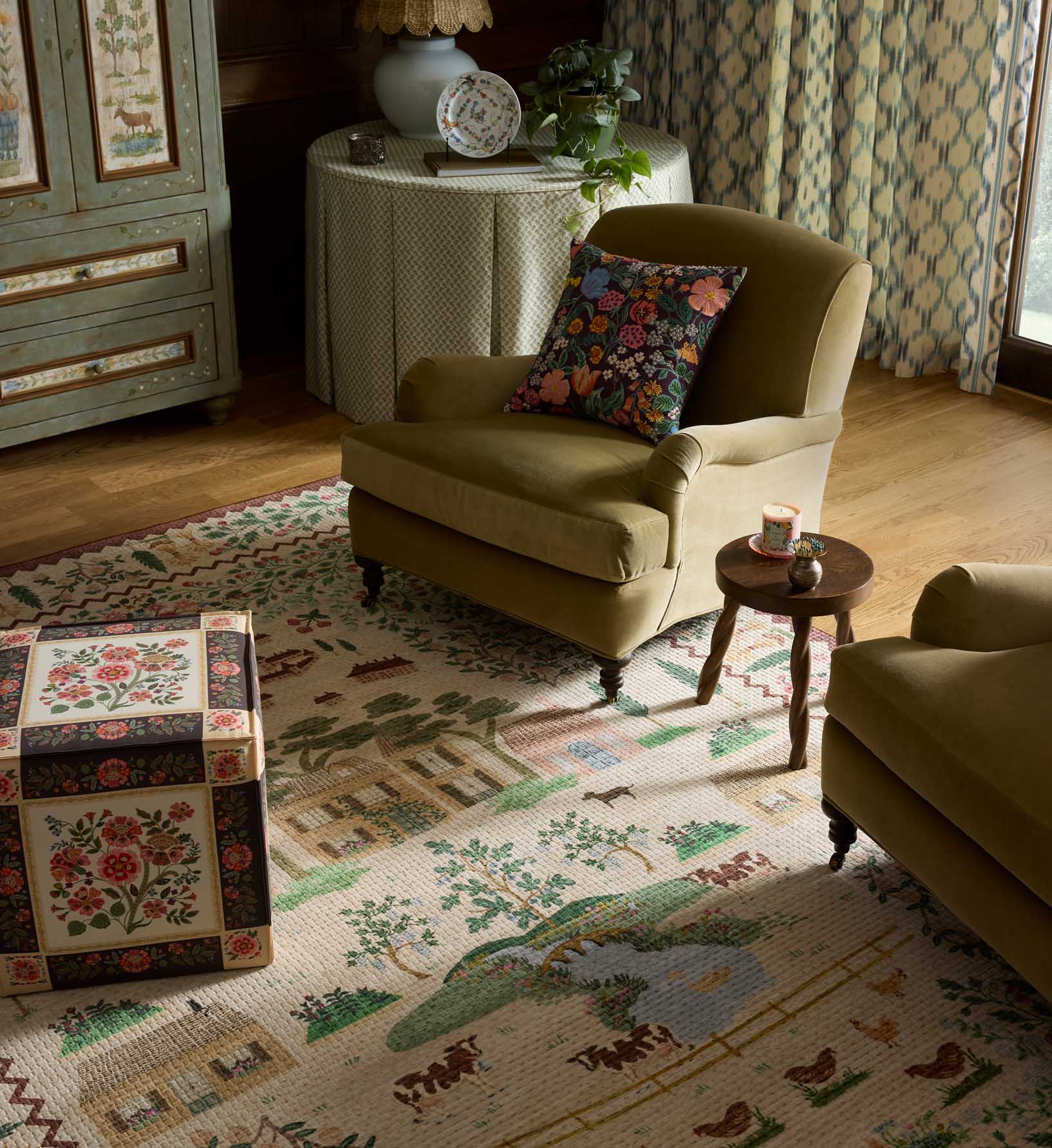 Orchard Country Farm Washable Rug - Ivory