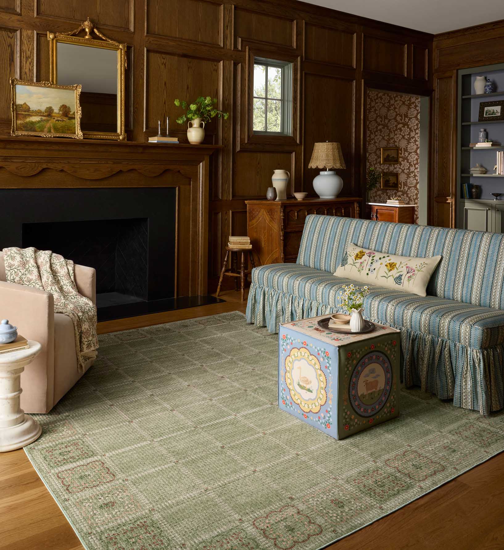 Orchard Lottie Washable Rug - Green