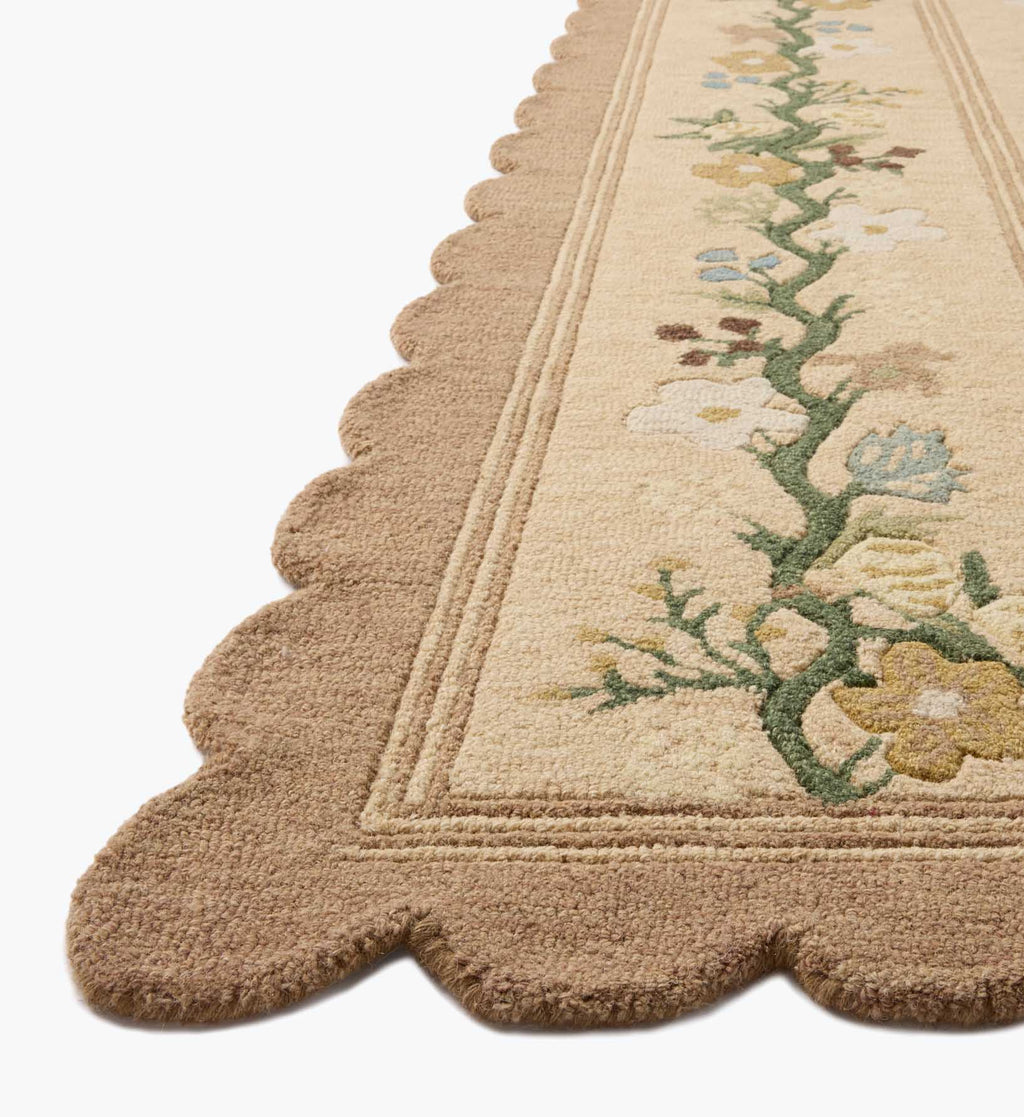 Thistle Wool Hooked Rug - Neutral