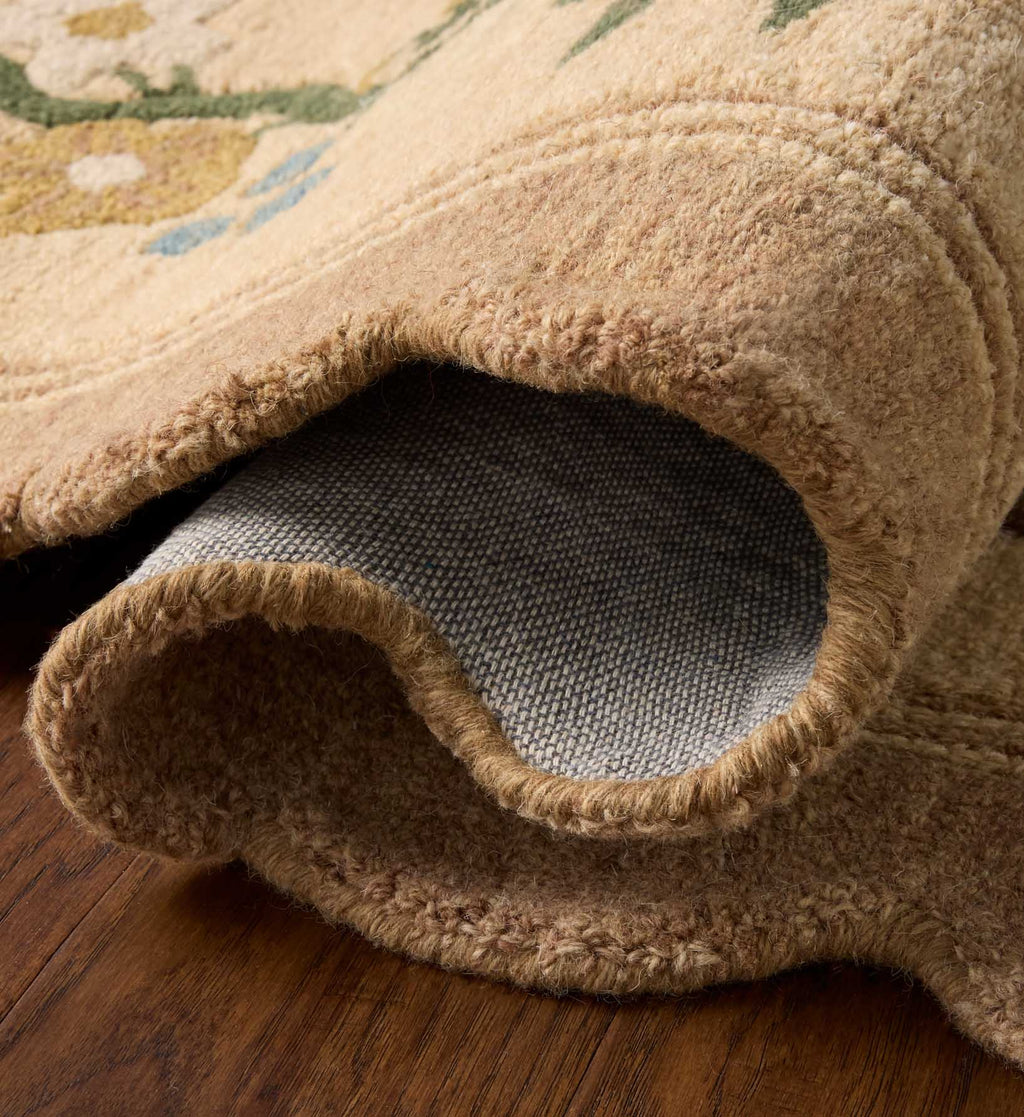 Thistle Wool Hooked Rug - Neutral
