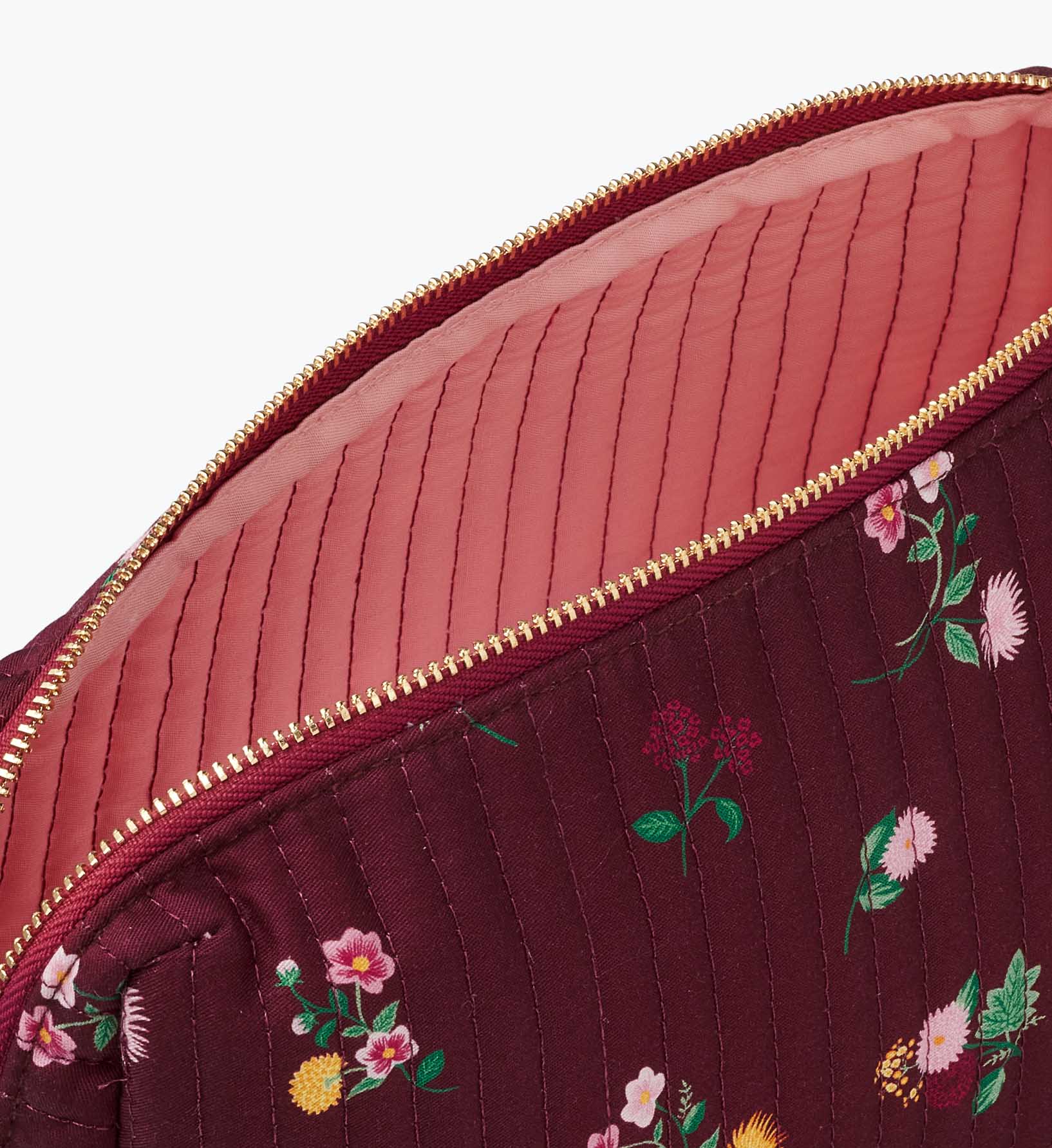 Quilted Large Cosmetic Pouch - Ditsy Dahlia