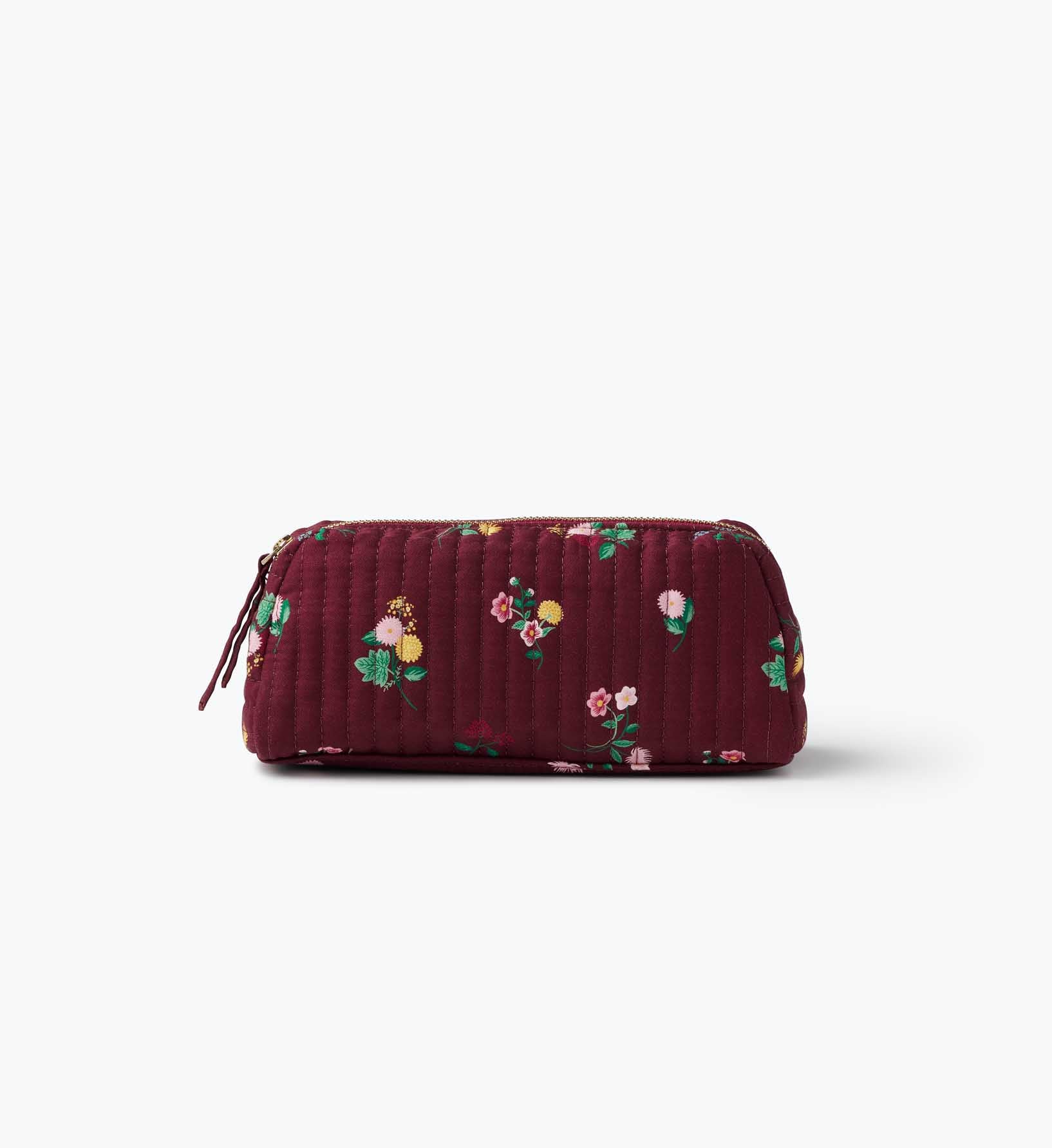Quilted Small Cosmetic Pouch - Ditsy Dahlia