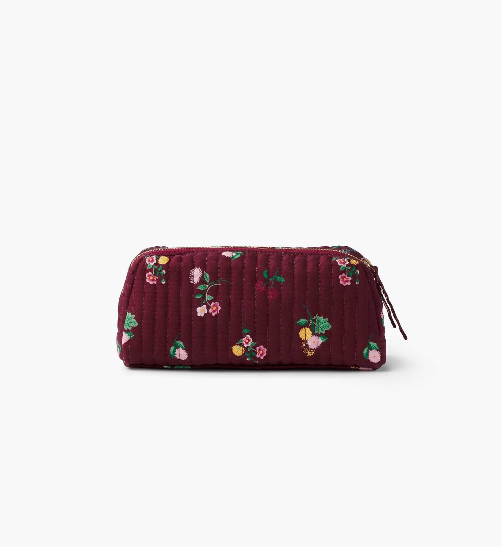 Quilted Small Cosmetic Pouch - Ditsy Dahlia