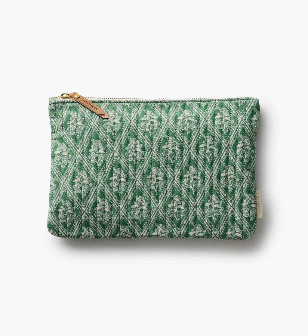 Quilted Pouch Set - Rose Study