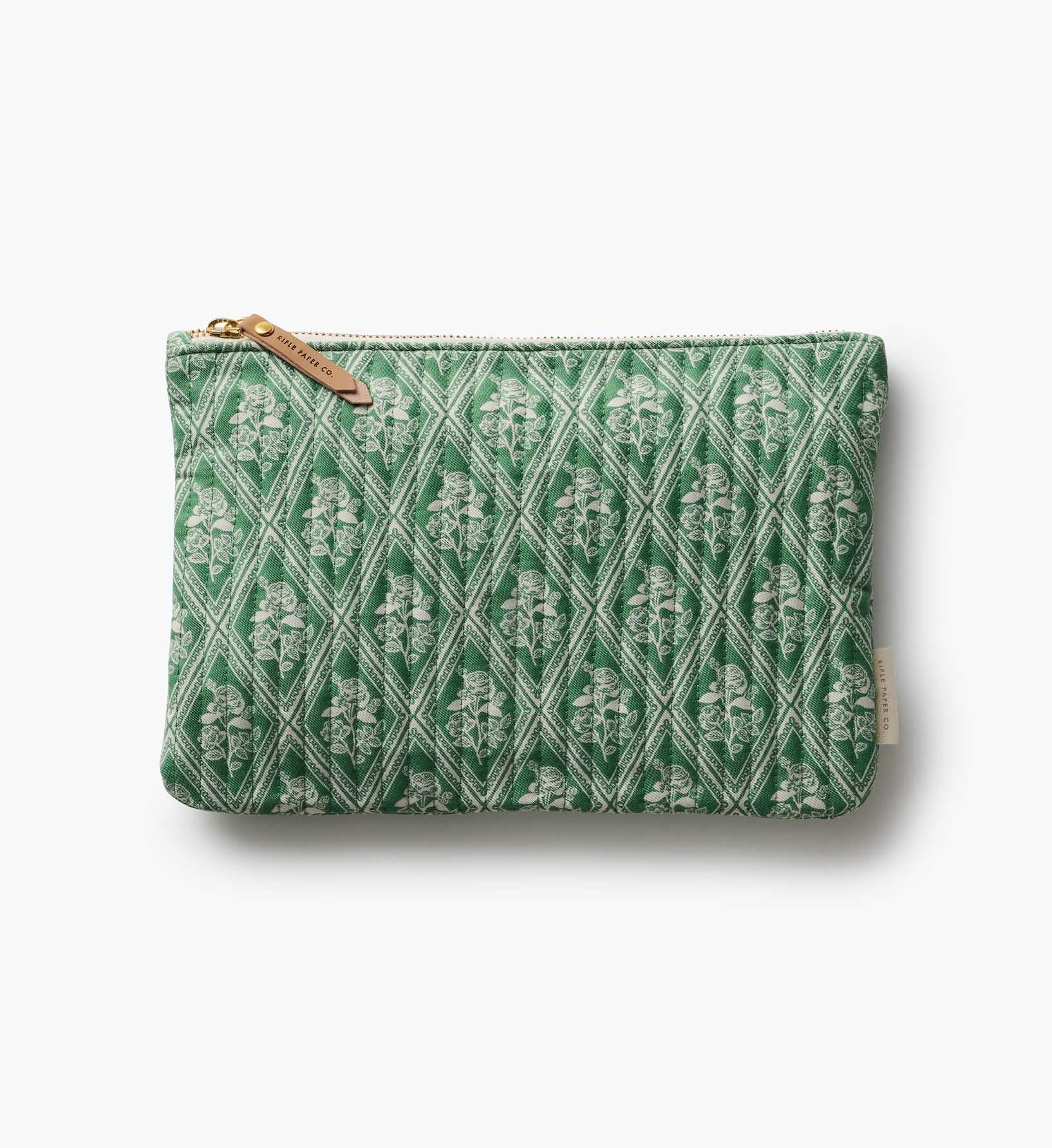 Quilted Pouch Set - Rose Study