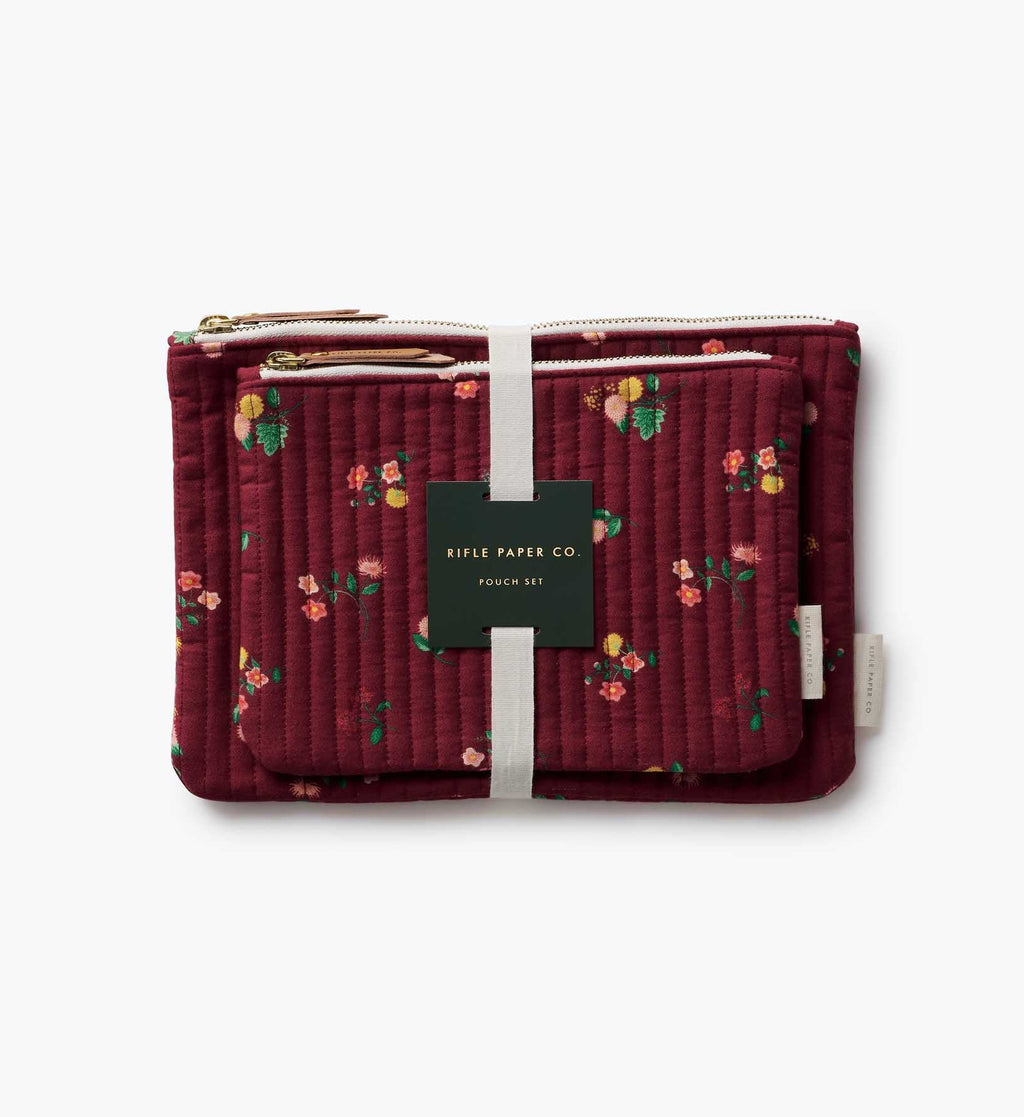 Quilted Pouch Set - Ditsy Dahlia