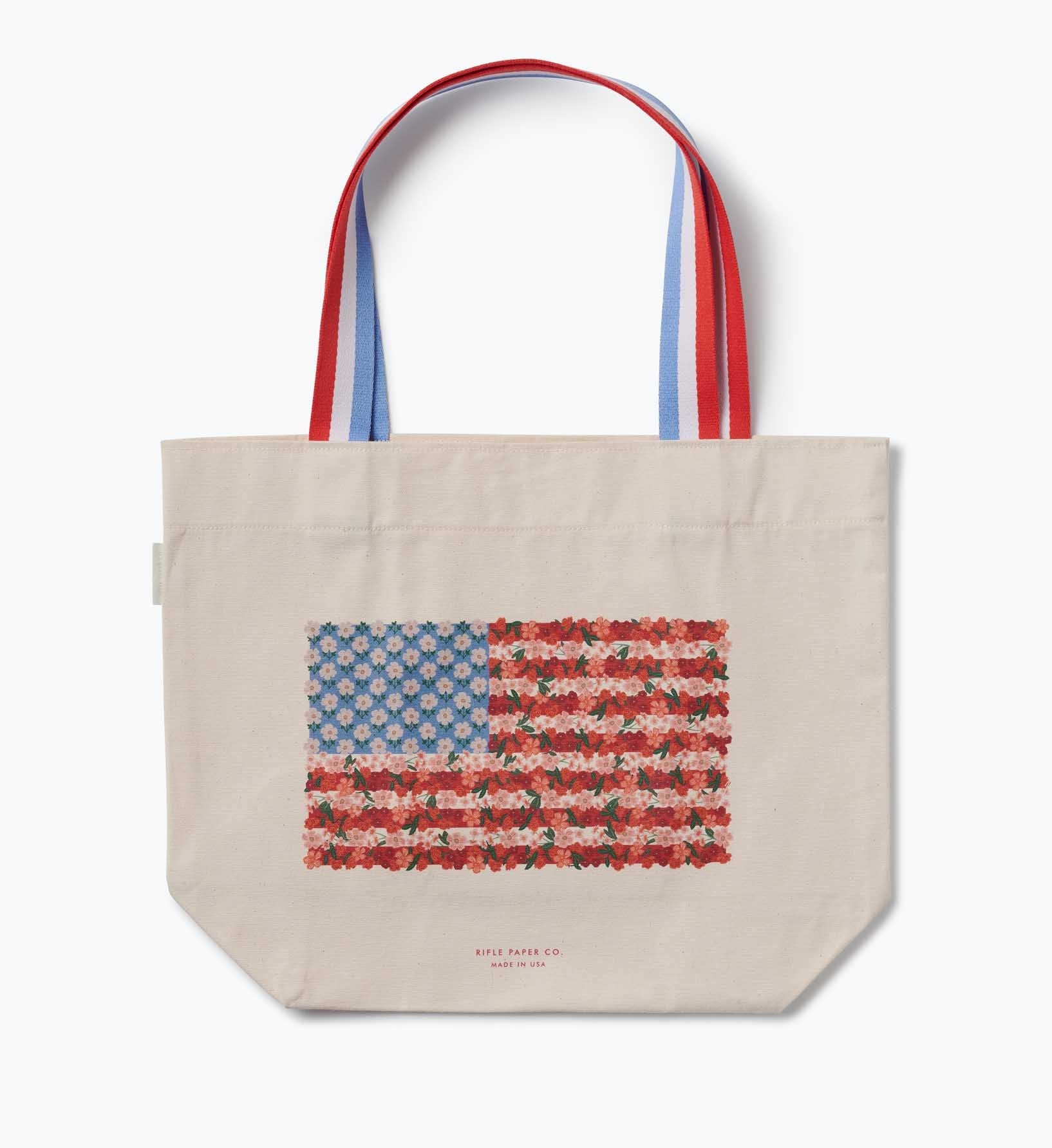 East West Canvas Tote Bag - Americana