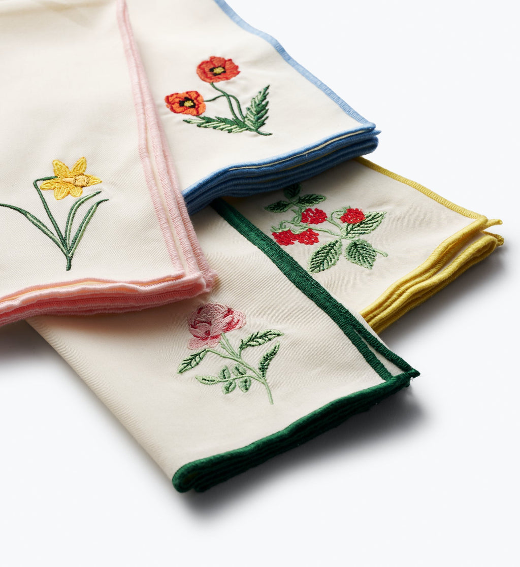 Cotton Napkin Set - Garden Study