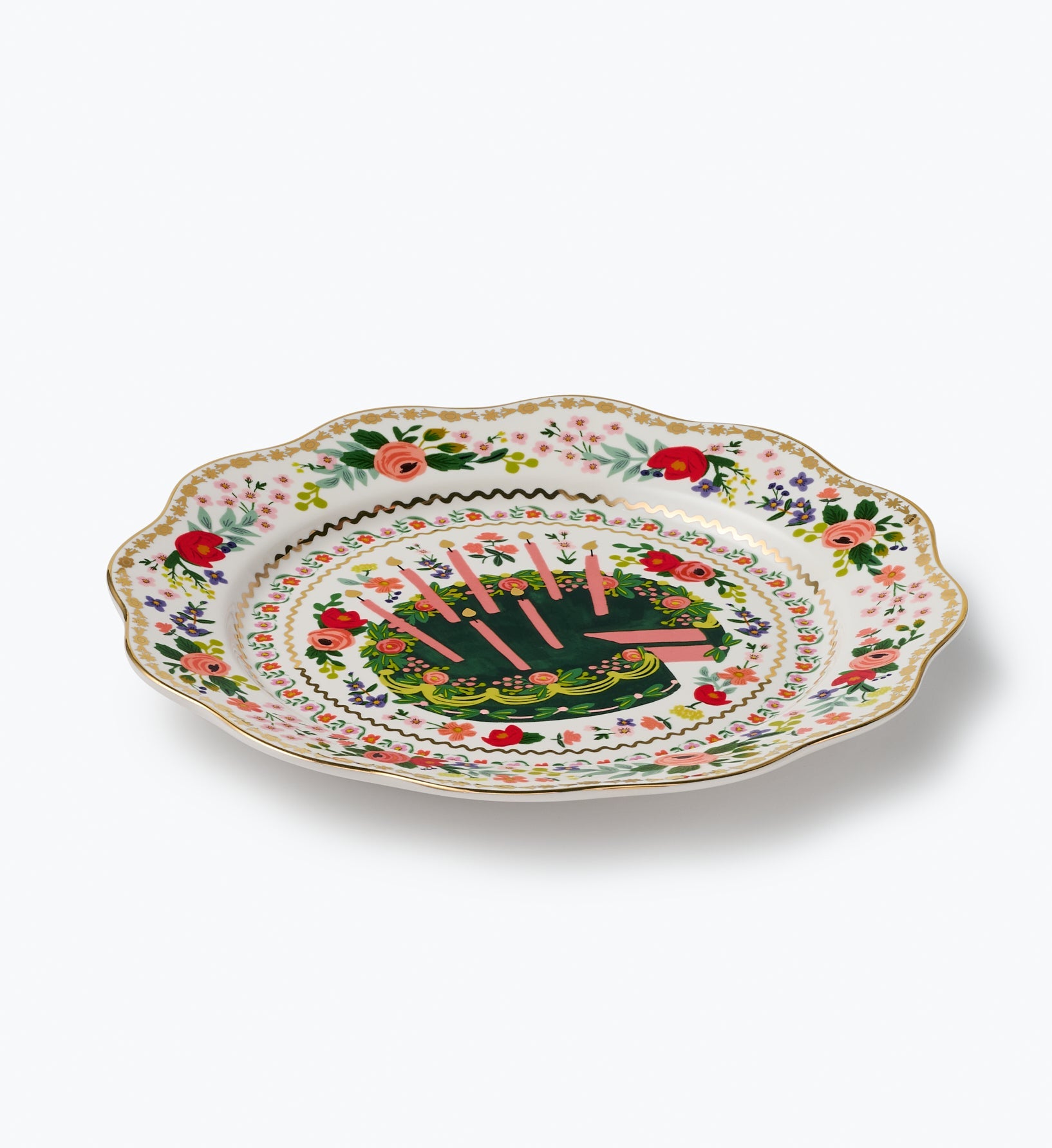 Celebration Plate - Floral Cake