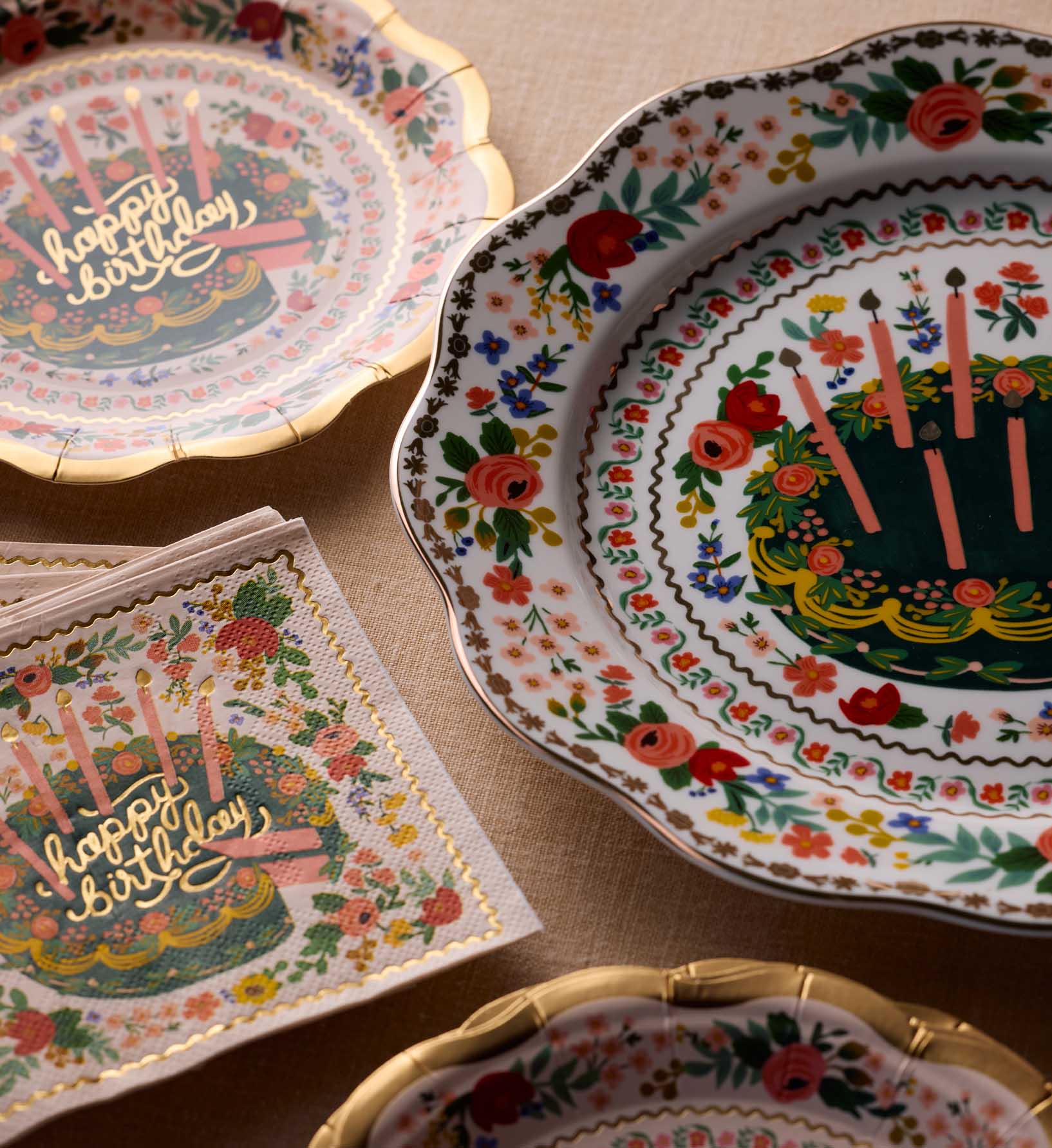 Celebration Plate - Floral Cake