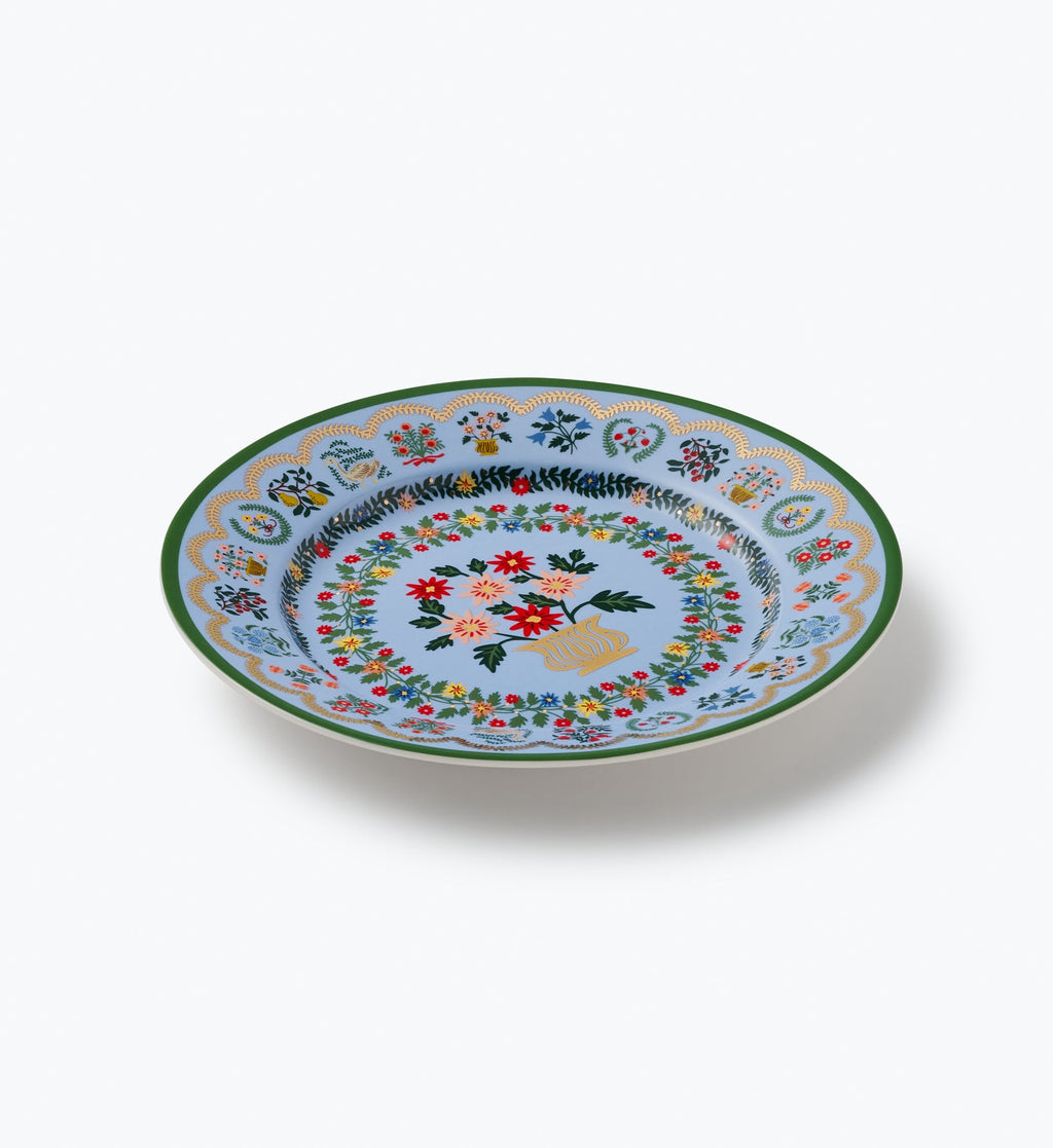 Porcelain Dessert Plate Set - Rosette