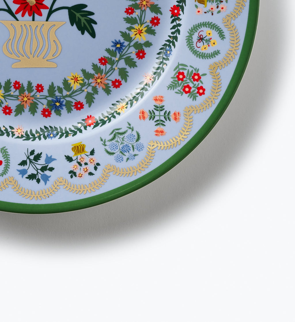 Porcelain Dessert Plate Set - Rosette