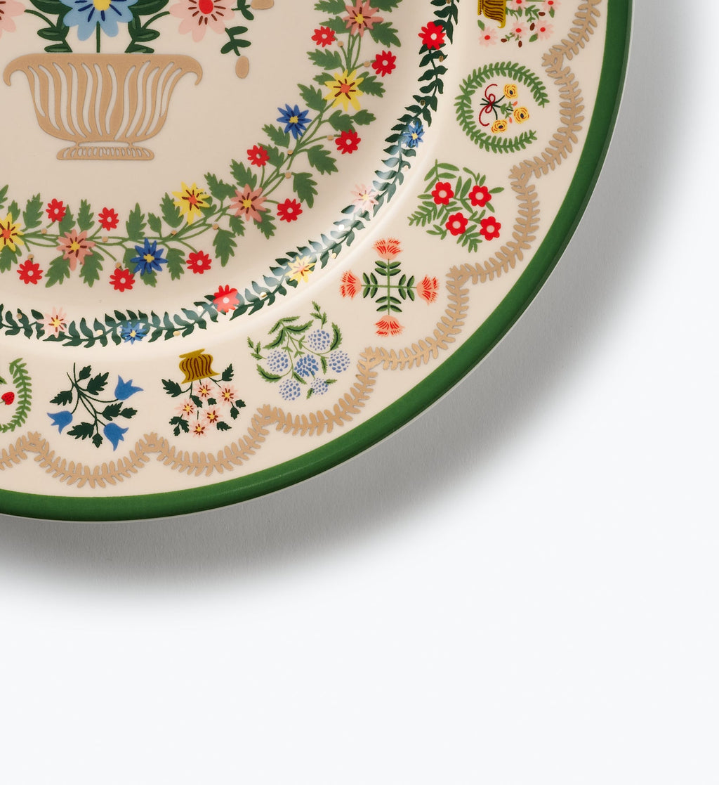 Porcelain Dessert Plate Set - Rosette