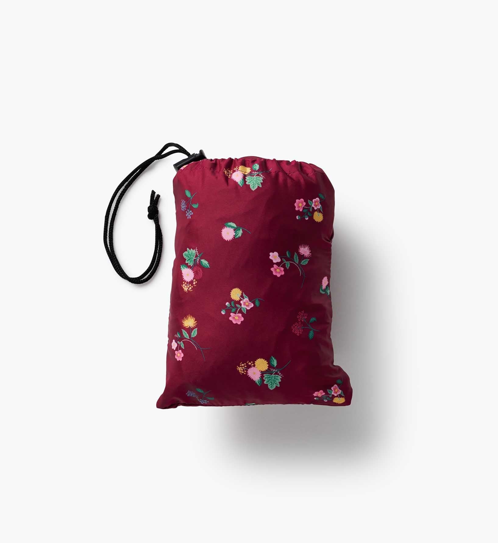 Packable Rain Poncho - Ditsy Dahlia