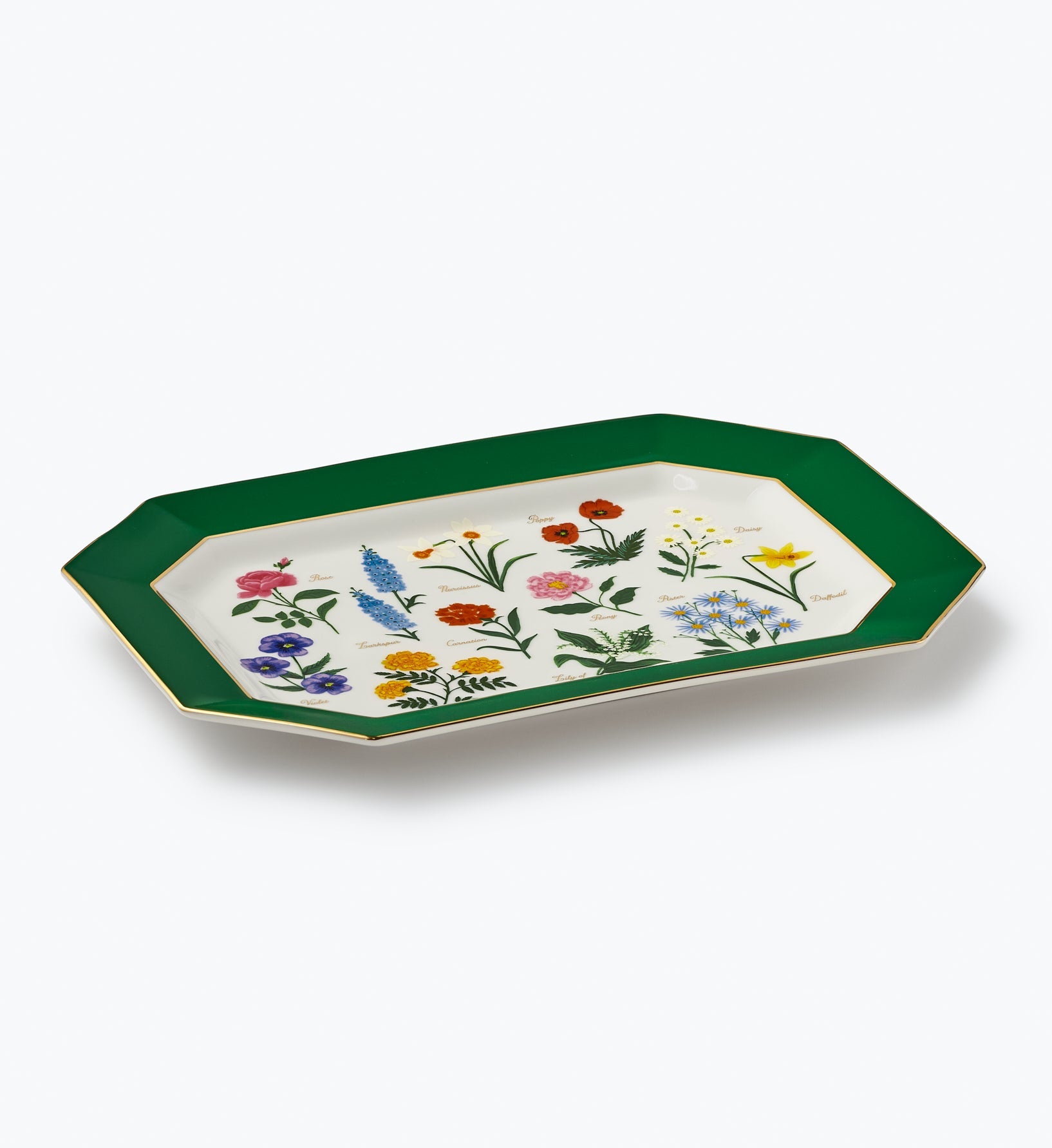 Large Porcelain Serving Platter - Garden Study