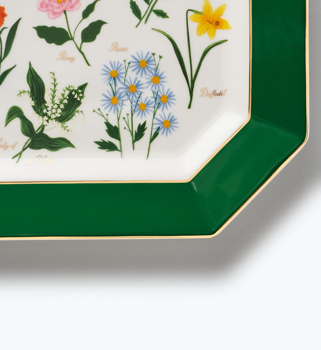 Large Porcelain Serving Platter - Garden Study