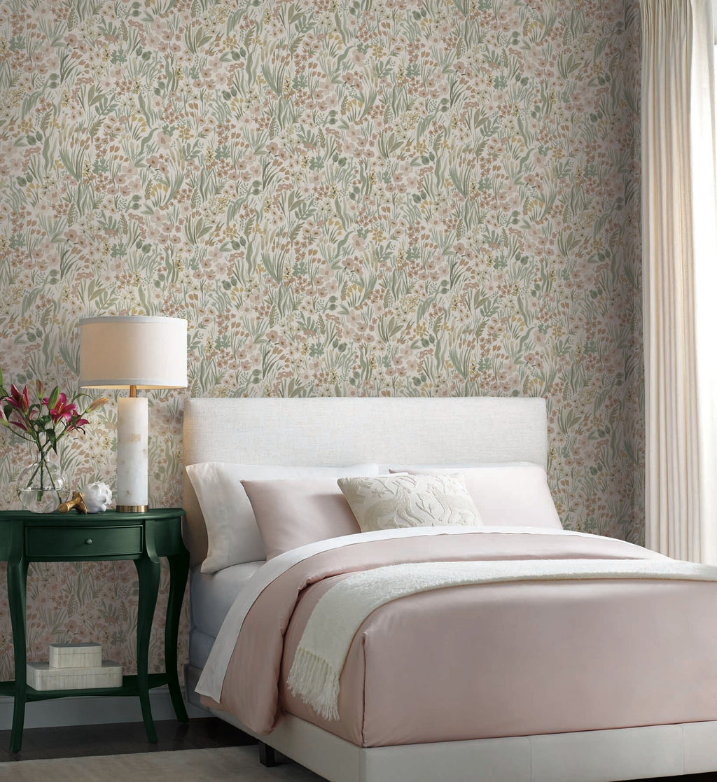 Lea Peel & Stick Wallpaper - Blush