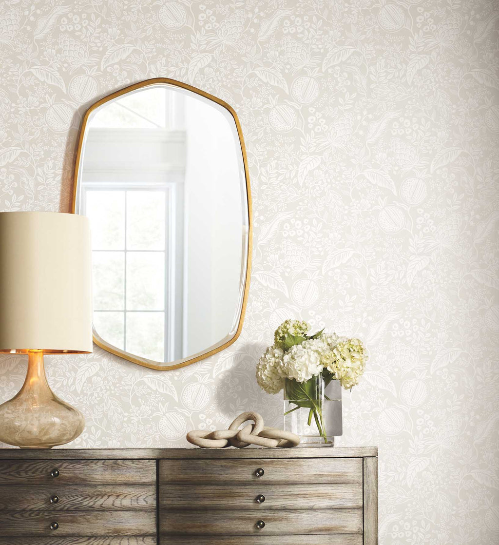 Pomegranate Peel & Stick Wallpaper - Beige & White