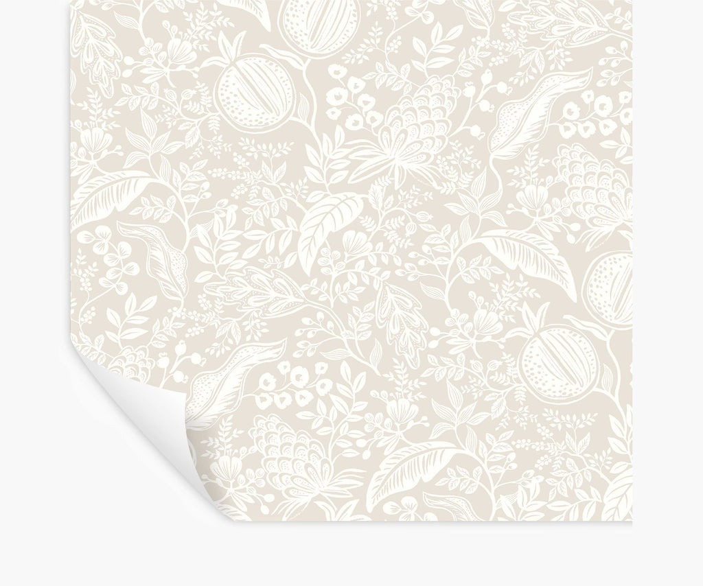 Pomegranate Peel & Stick Wallpaper - Beige & White