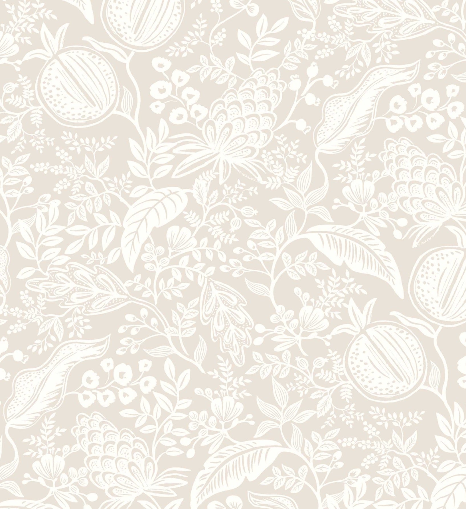 Pomegranate Peel & Stick Wallpaper - Beige & White