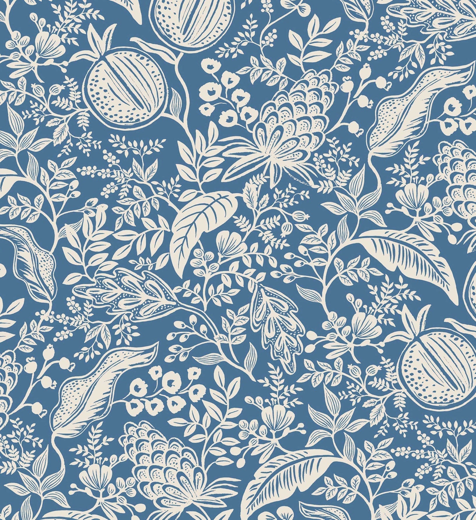 Pomegranate Peel & Stick Wallpaper - Blue & Ivory