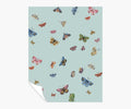 Butterfly House Peel & Stick Wallpaper Sample - Light Blue