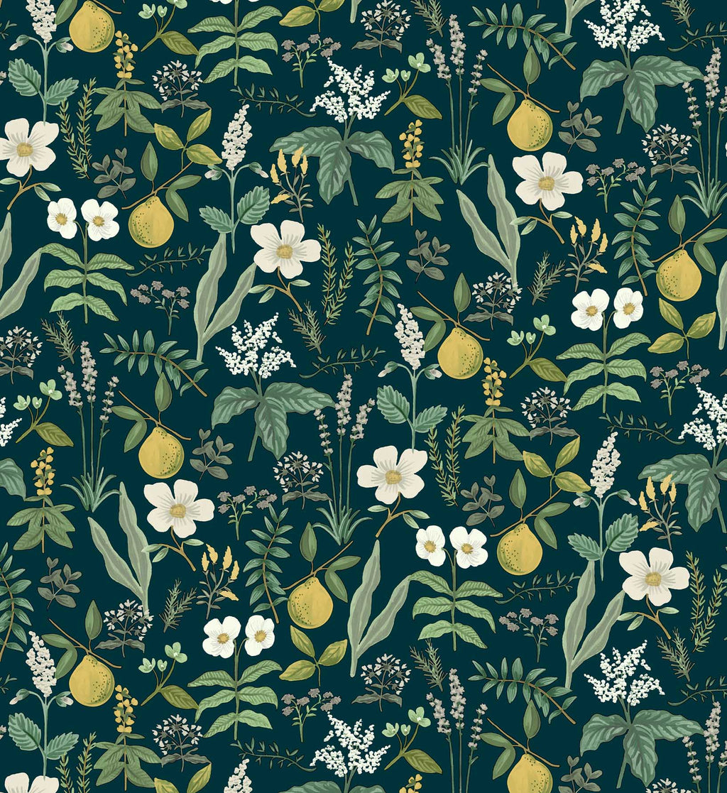 Herb Garden Peel & Stick Wallpaper - Navy