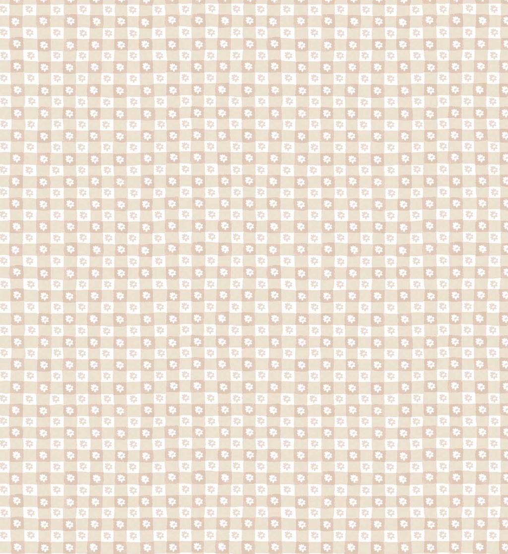 Daisy Gingham Peel & Stick Wallpaper Sample - Blush
