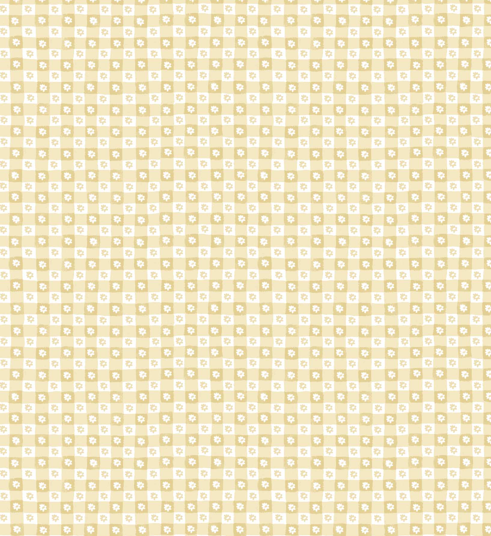 Daisy Gingham Peel & Stick Wallpaper Sample - Gold