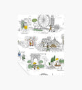 Travel Sketches Peel & Stick Wallpaper Sample - Yellow Multi