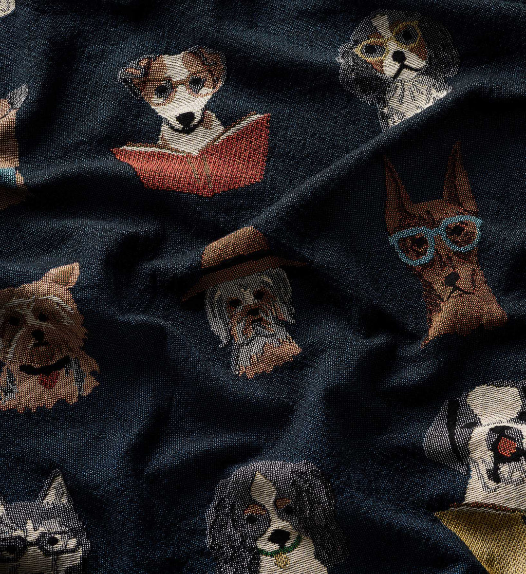 Woven Blanket - Studious Dogs