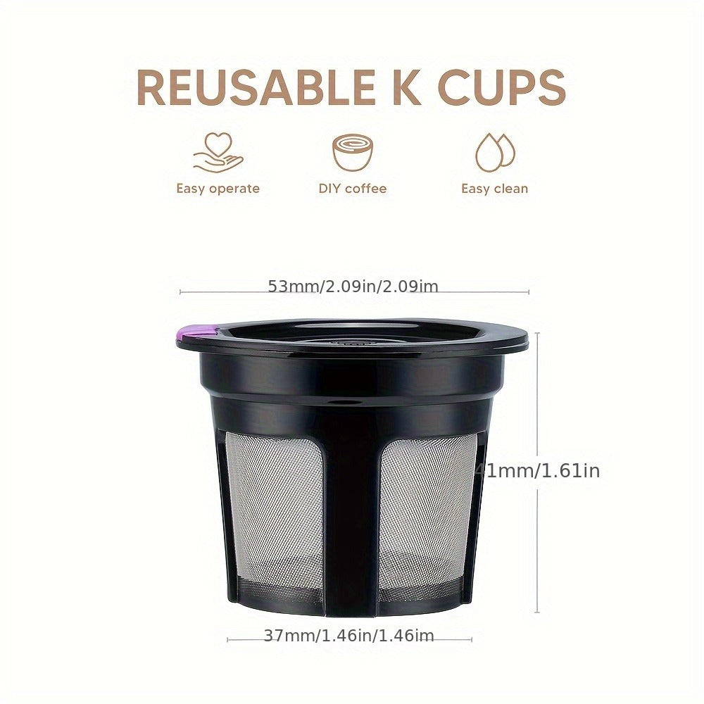 Reusable K-Cup Coffee Pods for Keurig 1.0 & 2.0, Refillable K-Cup Filters Universal Fit, Eco-Friendly Reusable Coffee Pod Filters, 6 Colors, Use Any Ground Coffee