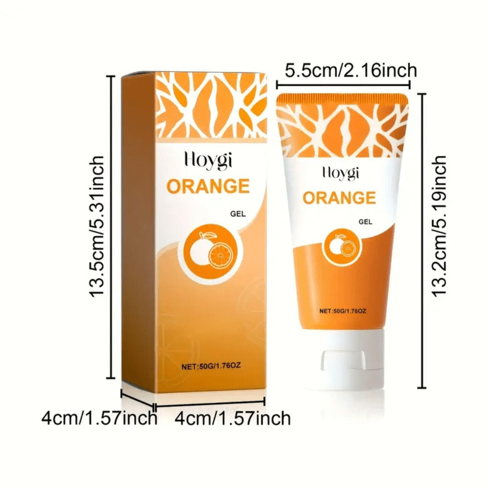 Exfoliating Gel Orange Enzyme 50g with Hyaluronic Acid Vitamin C - Gentle Face Body Scrub Gel for All Skin Types Clear Essence Exfoliator 1/2/3/4 Bottles