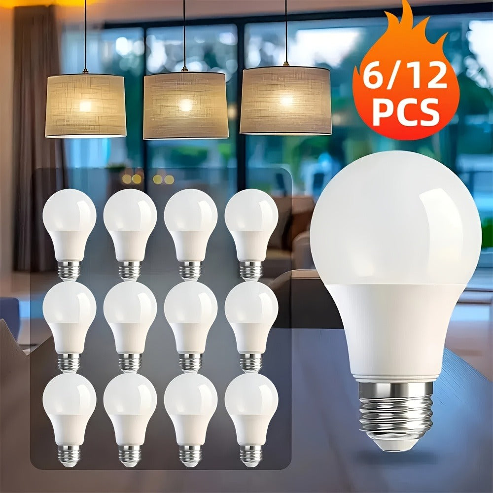 LED Light Bulbs 100 Watt Equivalent, A19 E26 Base 1100 Lumens 14W High Efficiency Bulb, 2700K Warm White & 4500K Natural White, 82+ CRI 15000 Hours Non-Dimmable, 12 Pack for Bedroom Living Room