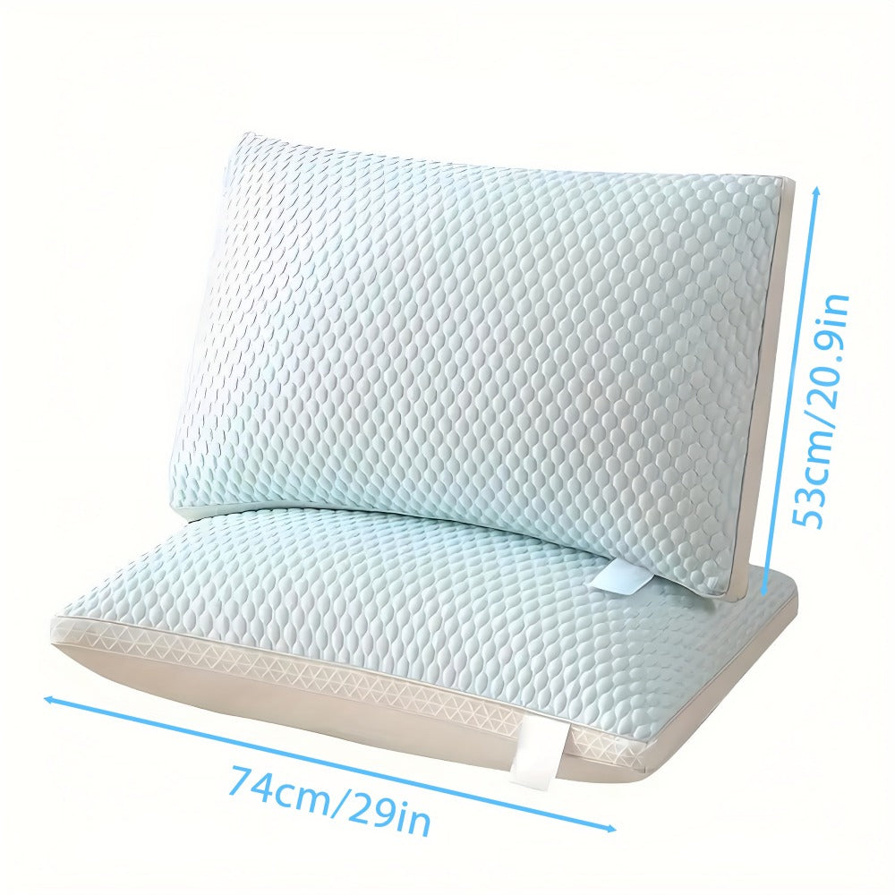Cooling Bed Pillows 2-Pack ¨C Neck Support for Side, Back & Stomach Sleepers | Machine Washable | Soft Polyester Fill | Perfect for Bed, Sofa & Dorm