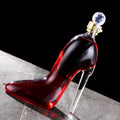 High Heel Shoe Decanter Crystal Glass with Stopper 26oz ¨C Handmade Lead-Free Transparent Wine Decanter for Kitchen Dining Decor, Valentine's Day & Holiday Gift