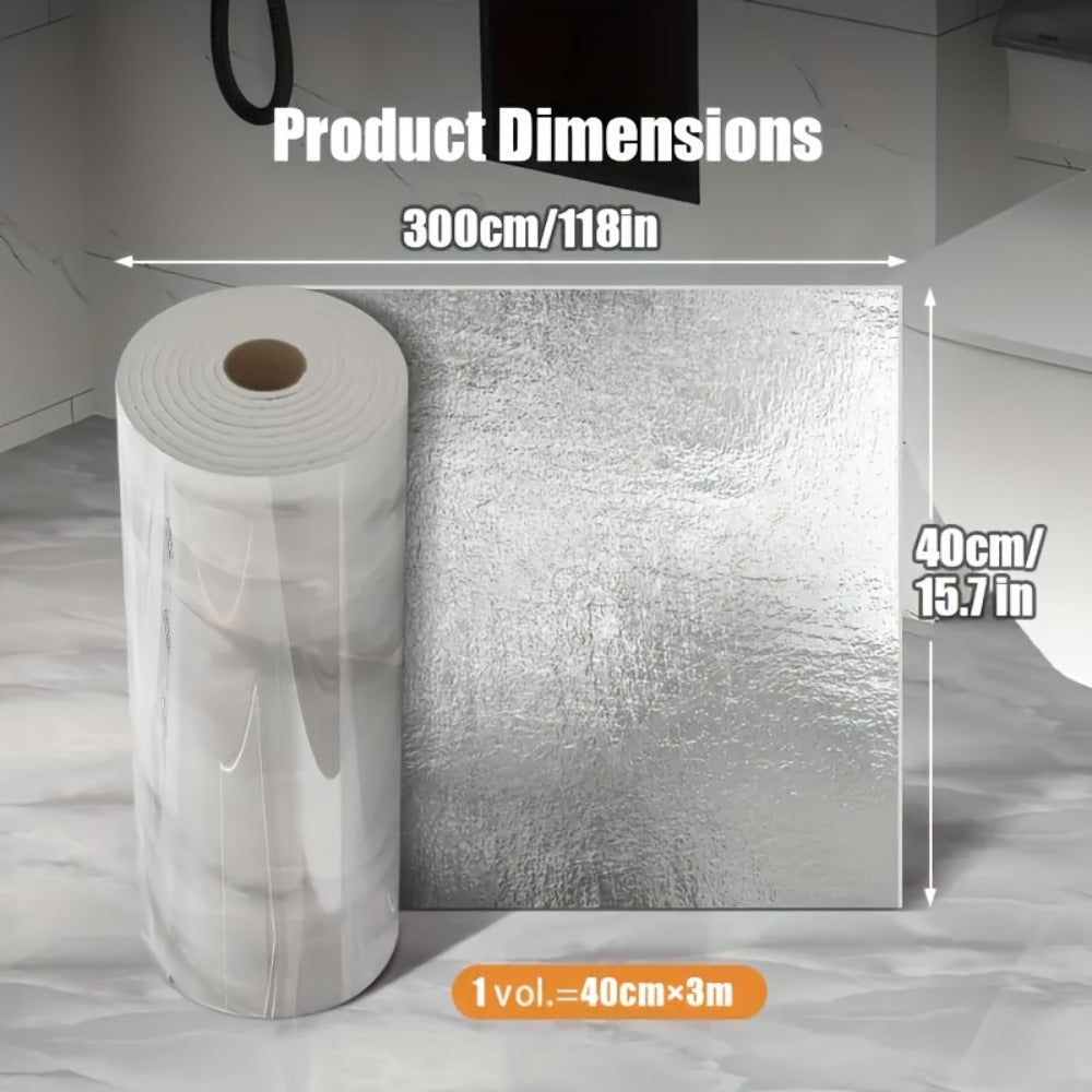 Peel and Stick Floor Tile Sticker 15.7¡±x118¡± Self-Adhesive Marble Pattern Vinyl Roll ¨C 3mm Thick Removable Flooring for Kitchen Backsplash, Bathroom, Shower Room & Home Renovation