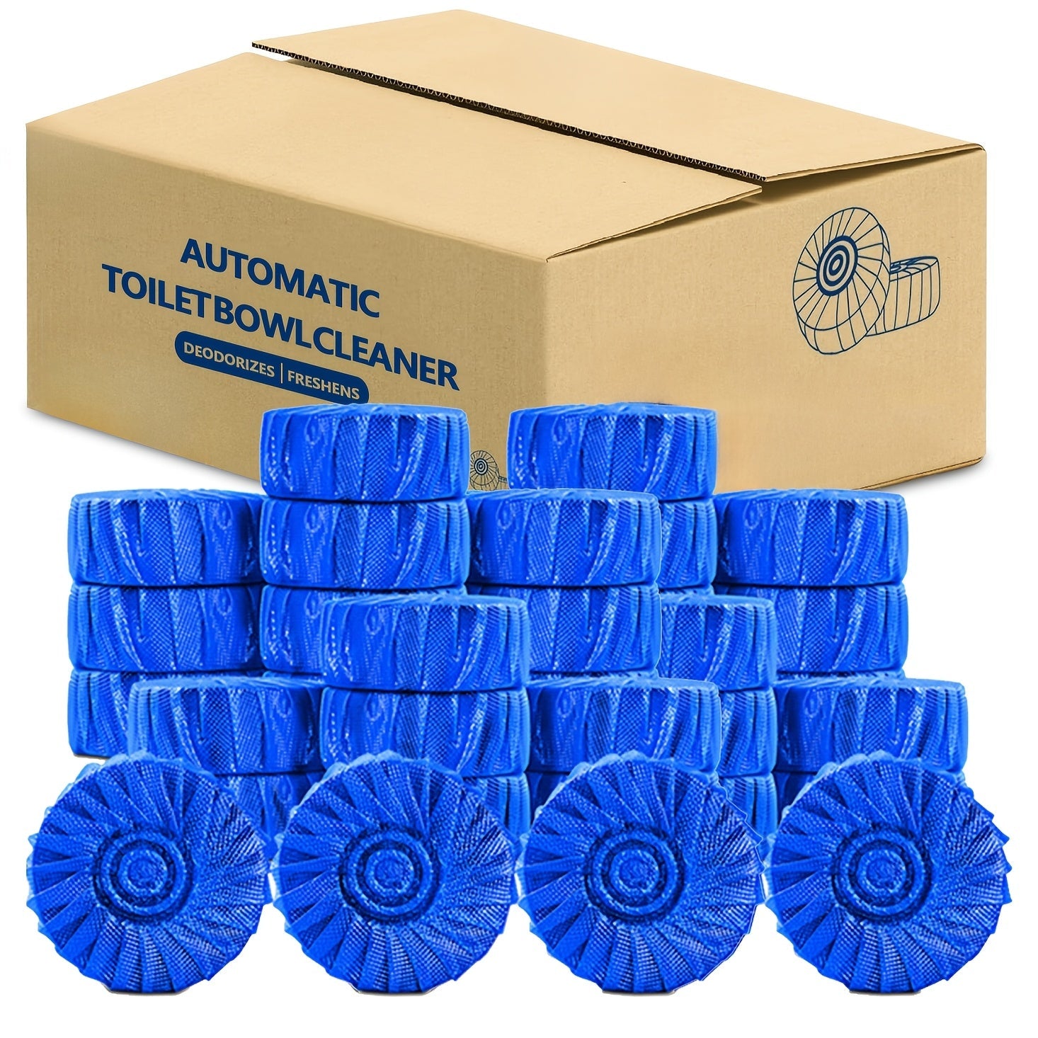 Toilet Bowl Cleaner Tablets Automatic Long-Lasting Deodorizing for Tough Stains Low Odor Safe for Plastic Surfaces Keeps Toilet Fresh Hygienic Blue Pink Multi-Color 20 Pack or 40 Pack