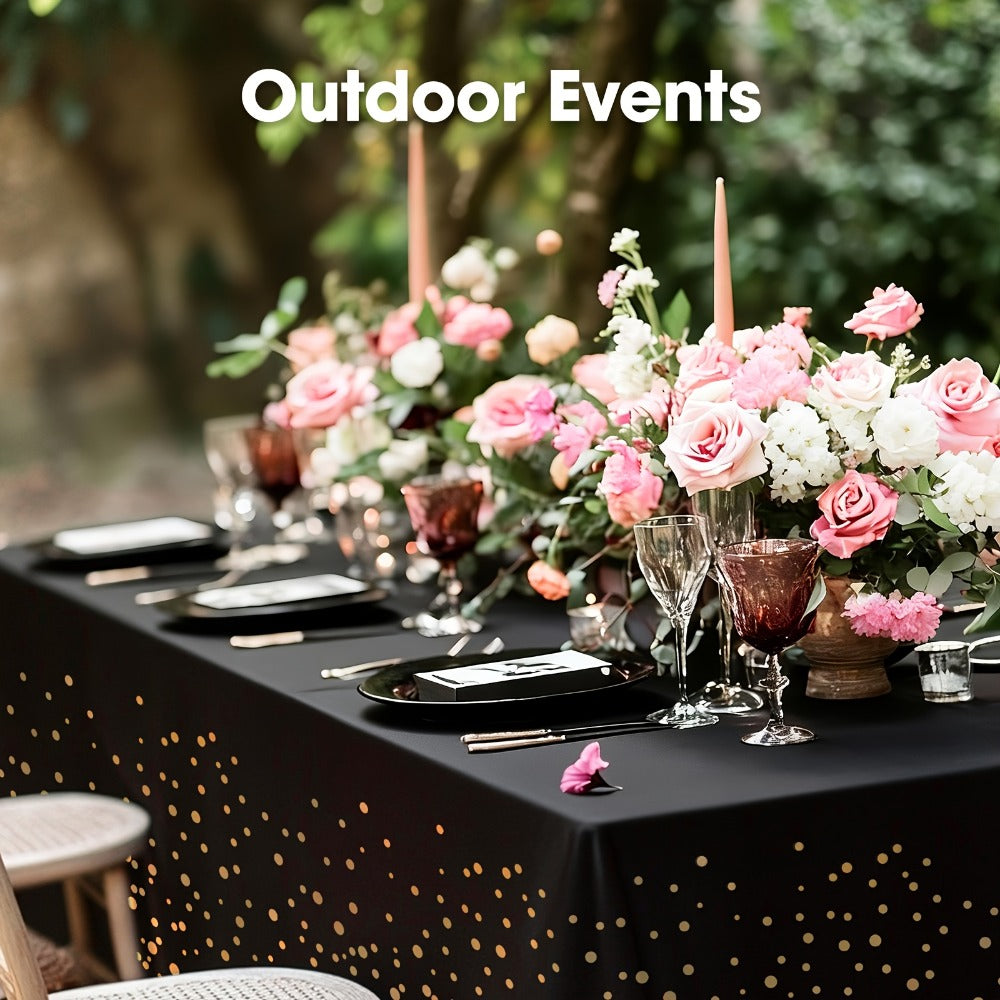 Disposable Tablecloths 54x108 Inch Rectangle Plastic Table Cover PEVA Waterproof Party Table Cloth 6 Pack for Birthday Picnic Holiday